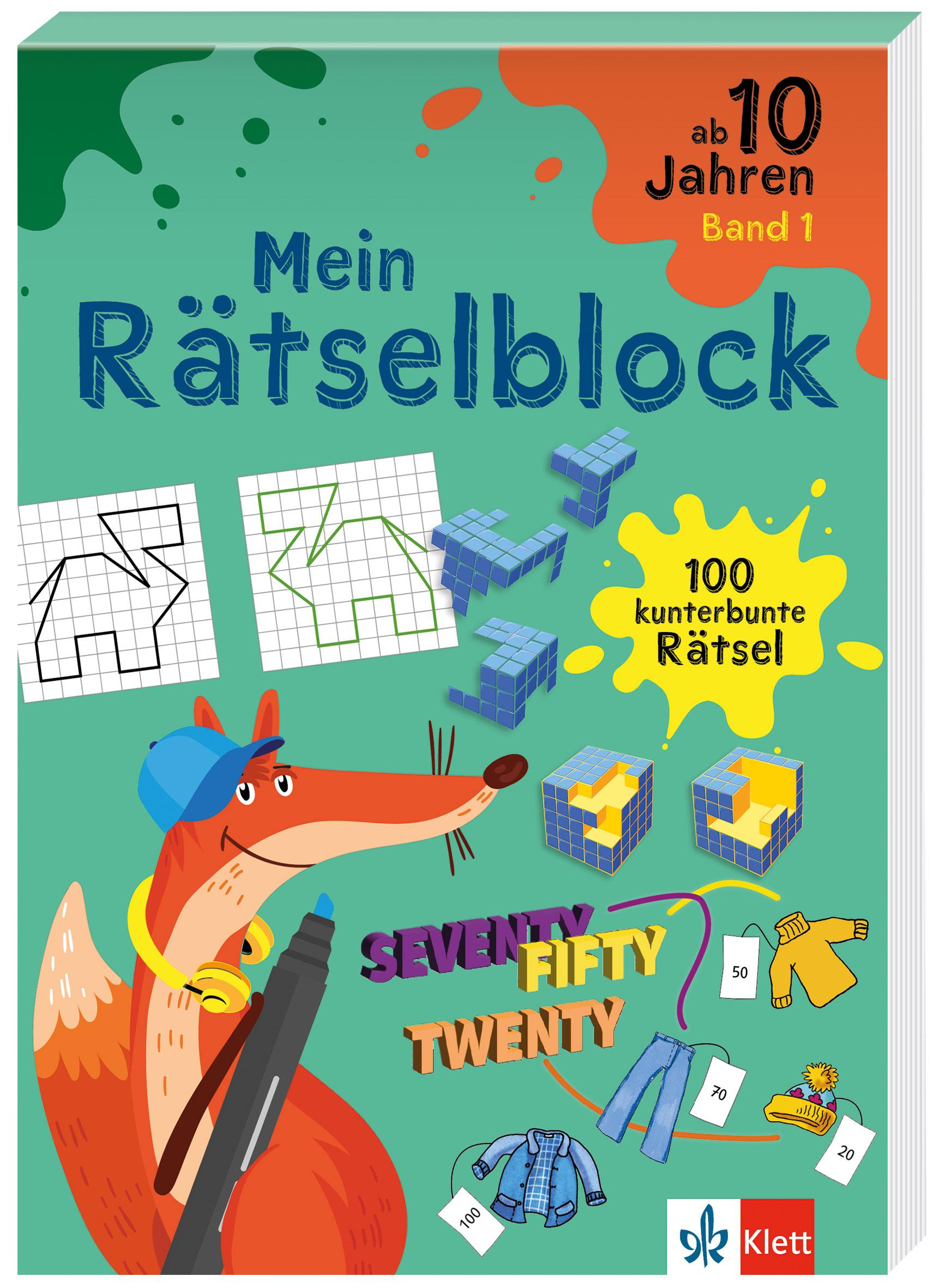 Vorderes Coverbild Klett Mein Rätselblock ab 10 Jahren Band 1