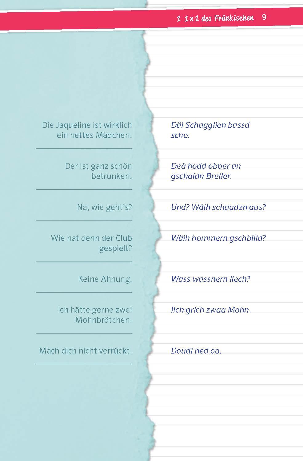 Beispielinhalt (Bild) Langenscheidt So geht Mundart Fränkisch