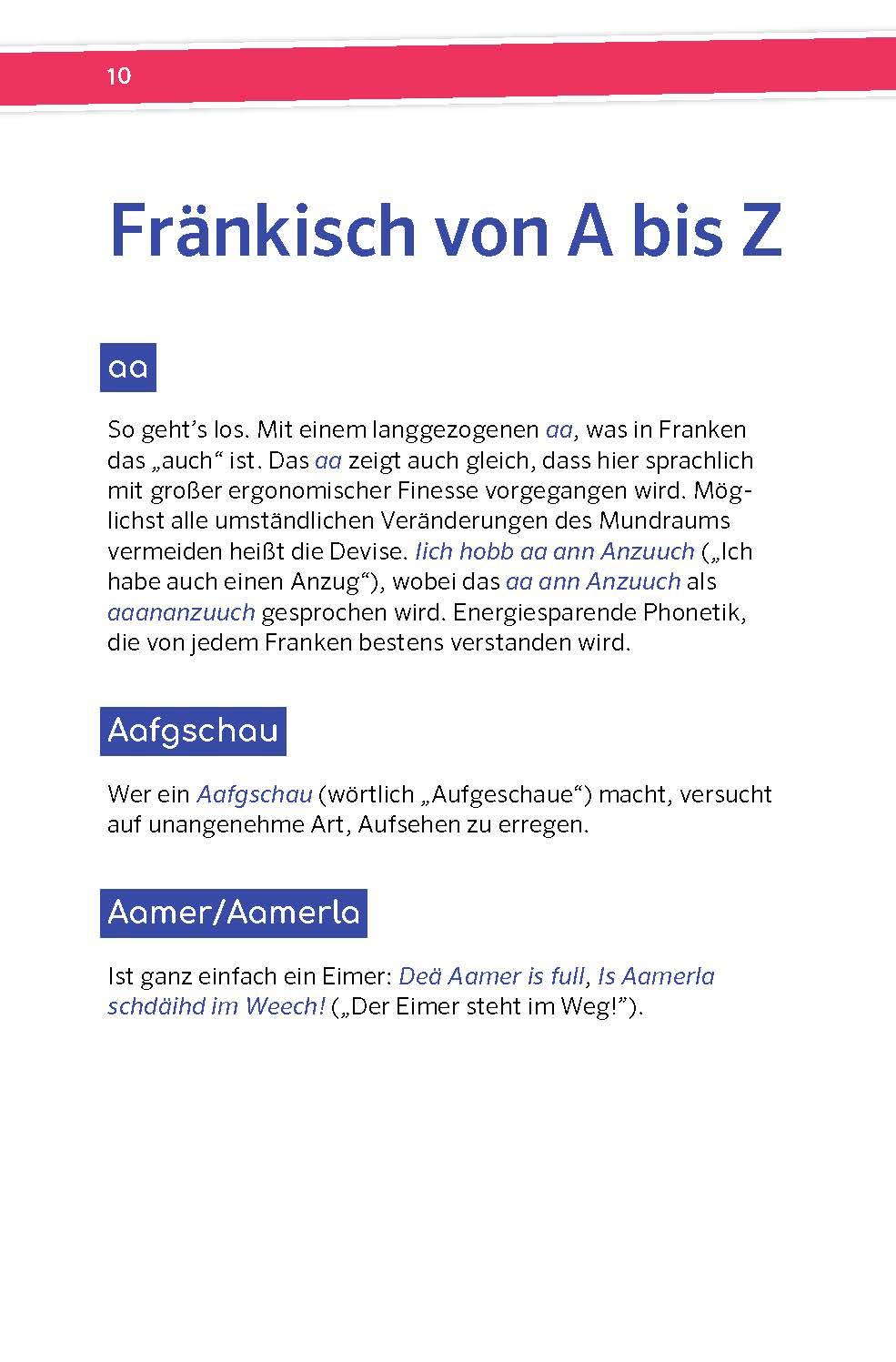 Beispielinhalt (Bild) Langenscheidt So geht Mundart Fränkisch