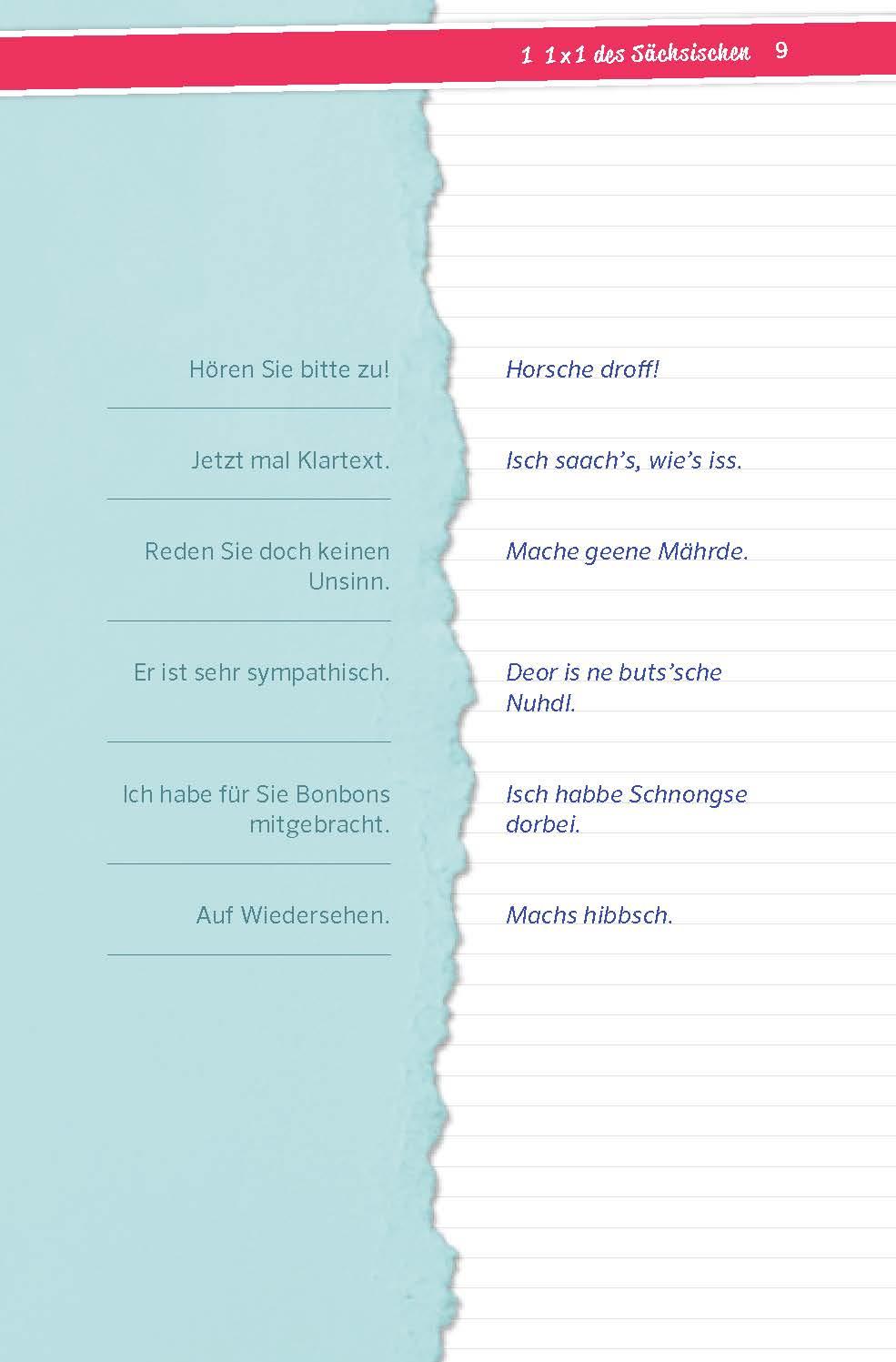 Beispielinhalt (Bild) Langenscheidt So geht Mundart Sächsisch