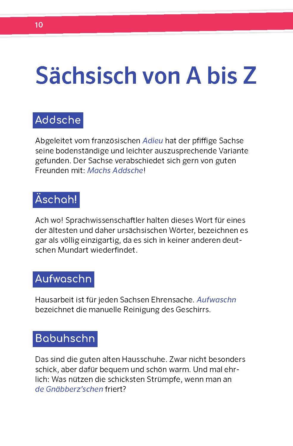 Beispielinhalt (Bild) Langenscheidt So geht Mundart Sächsisch
