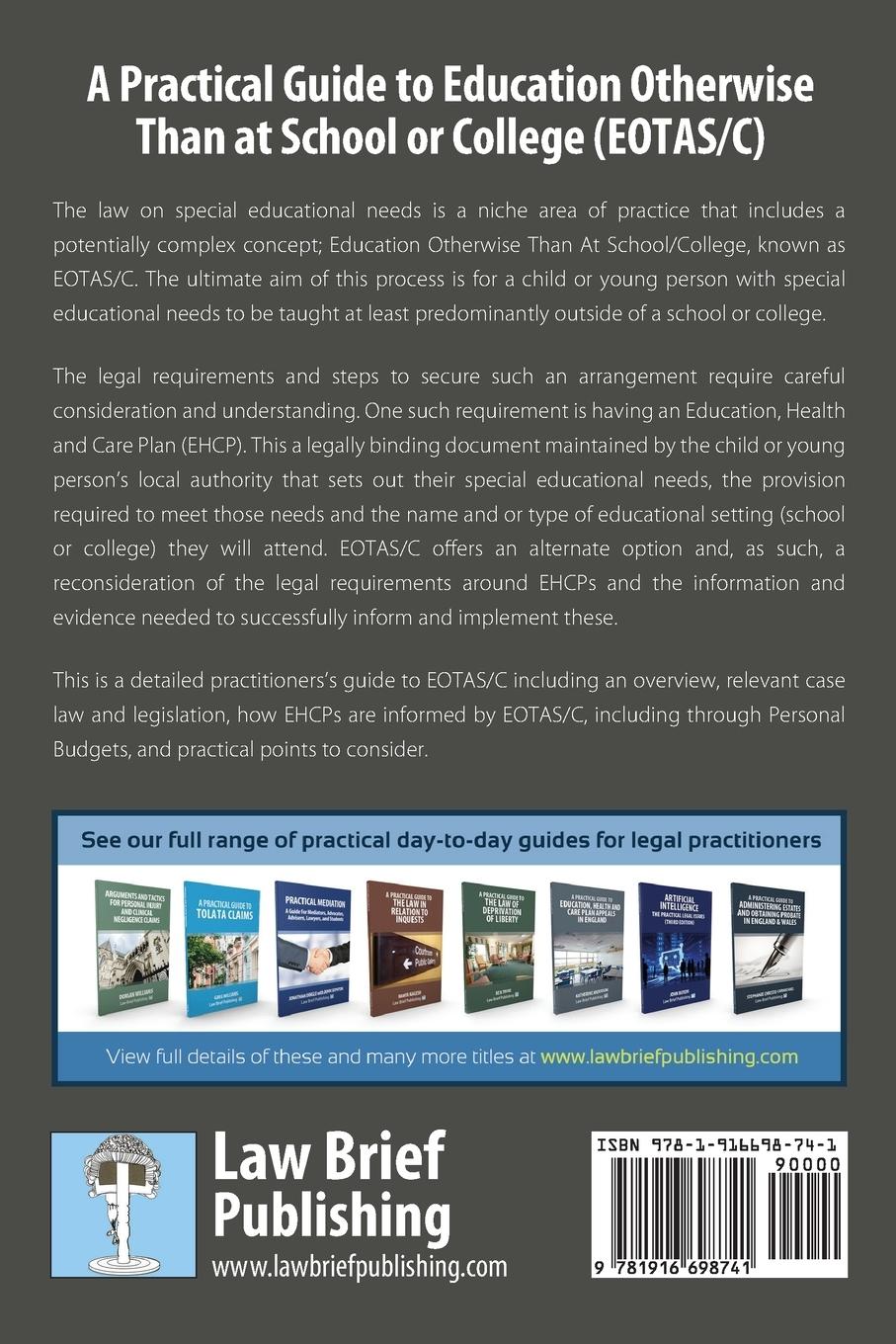 Rückseitencover A Practical Guide to Education Otherwise Than at School or College (EOTAS/C)