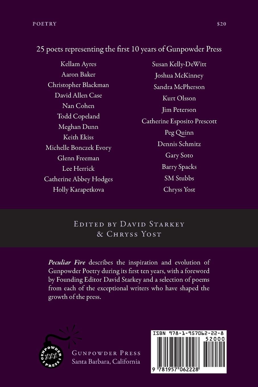 Rückseitencover Peculiar Fire