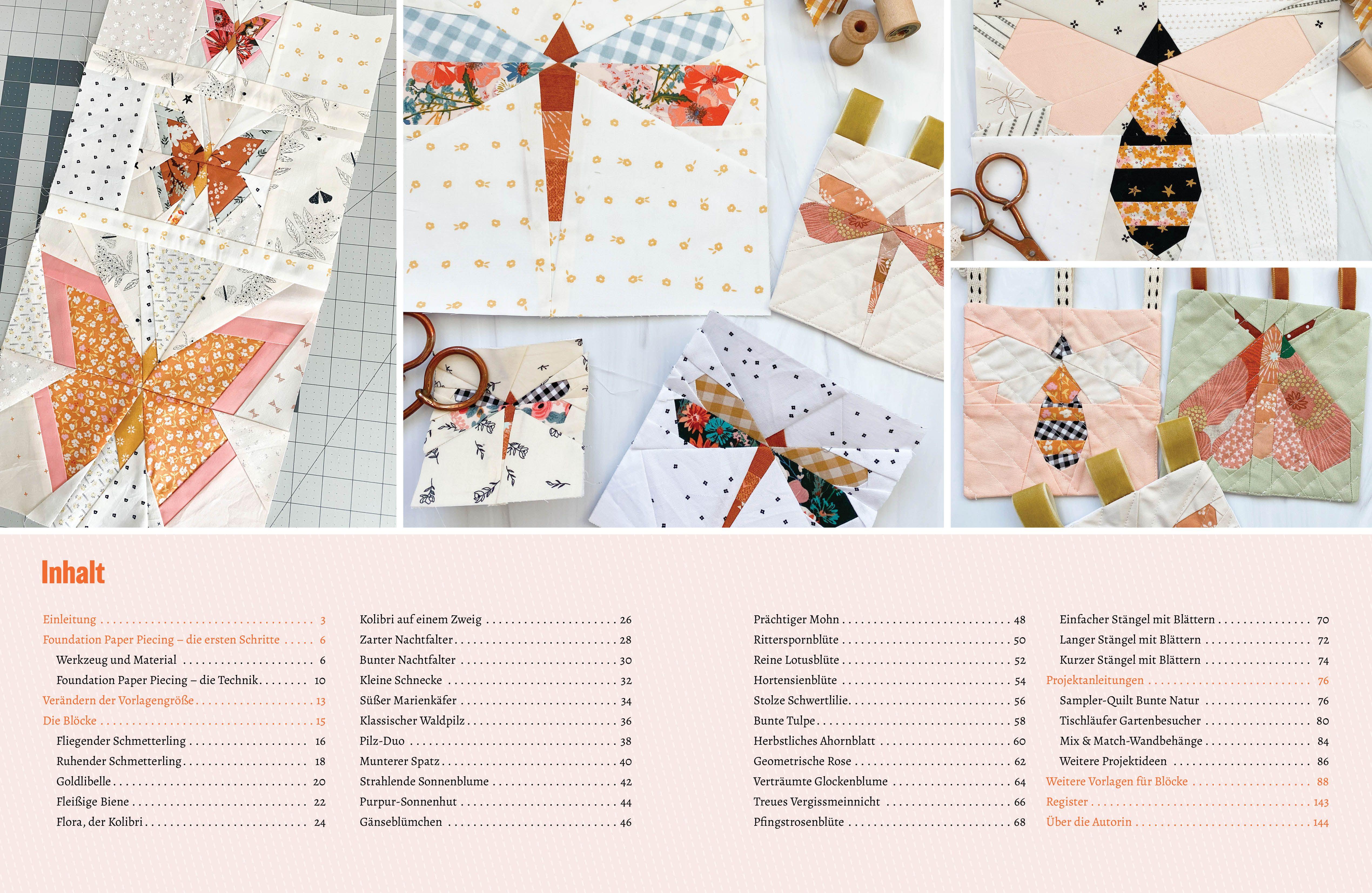 Beispielinhalt (Bild) Bezaubernde Patchwork-Ideen mit Paper Piecing