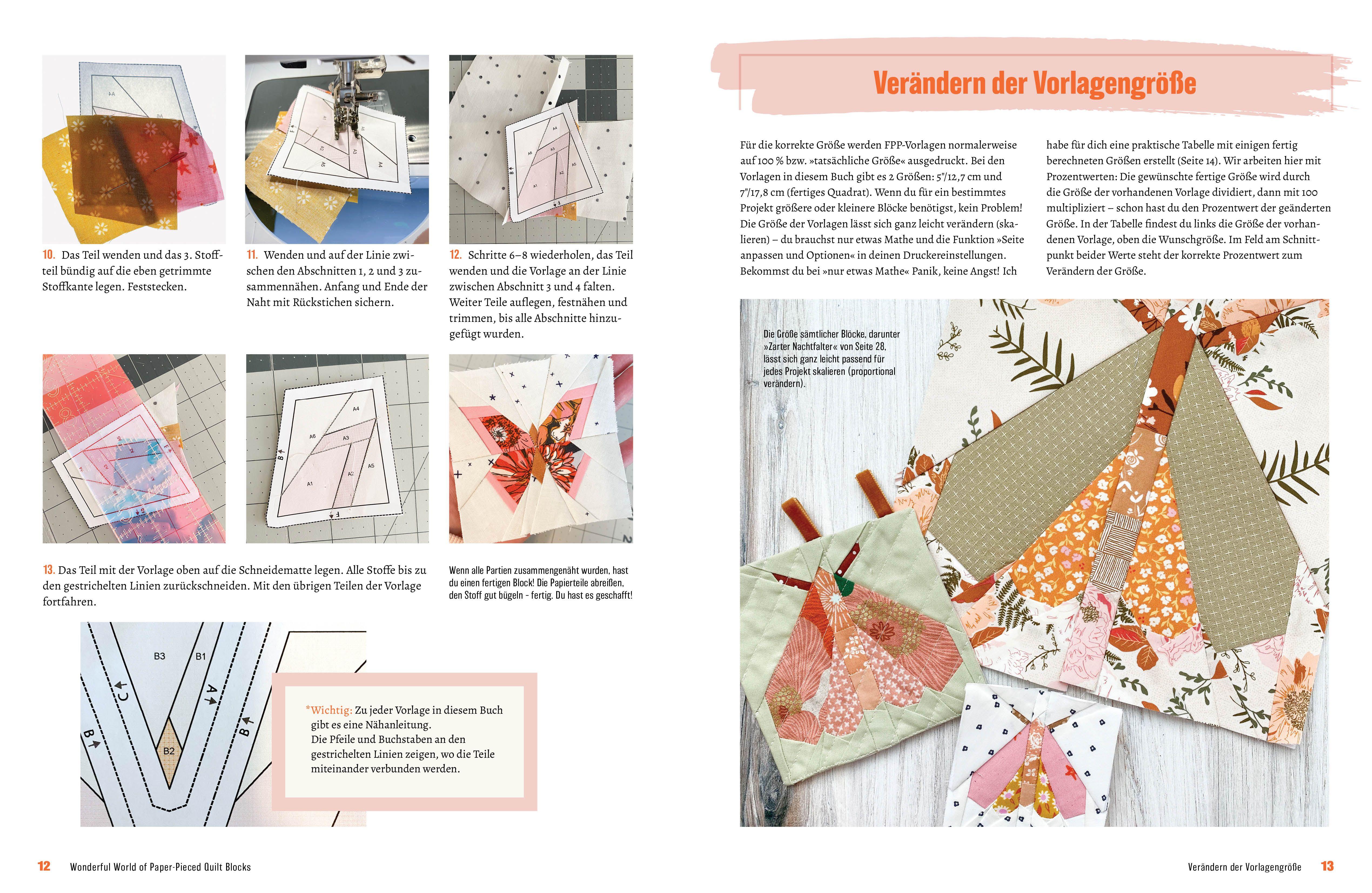 Beispielinhalt (Bild) Bezaubernde Patchwork-Ideen mit Paper Piecing