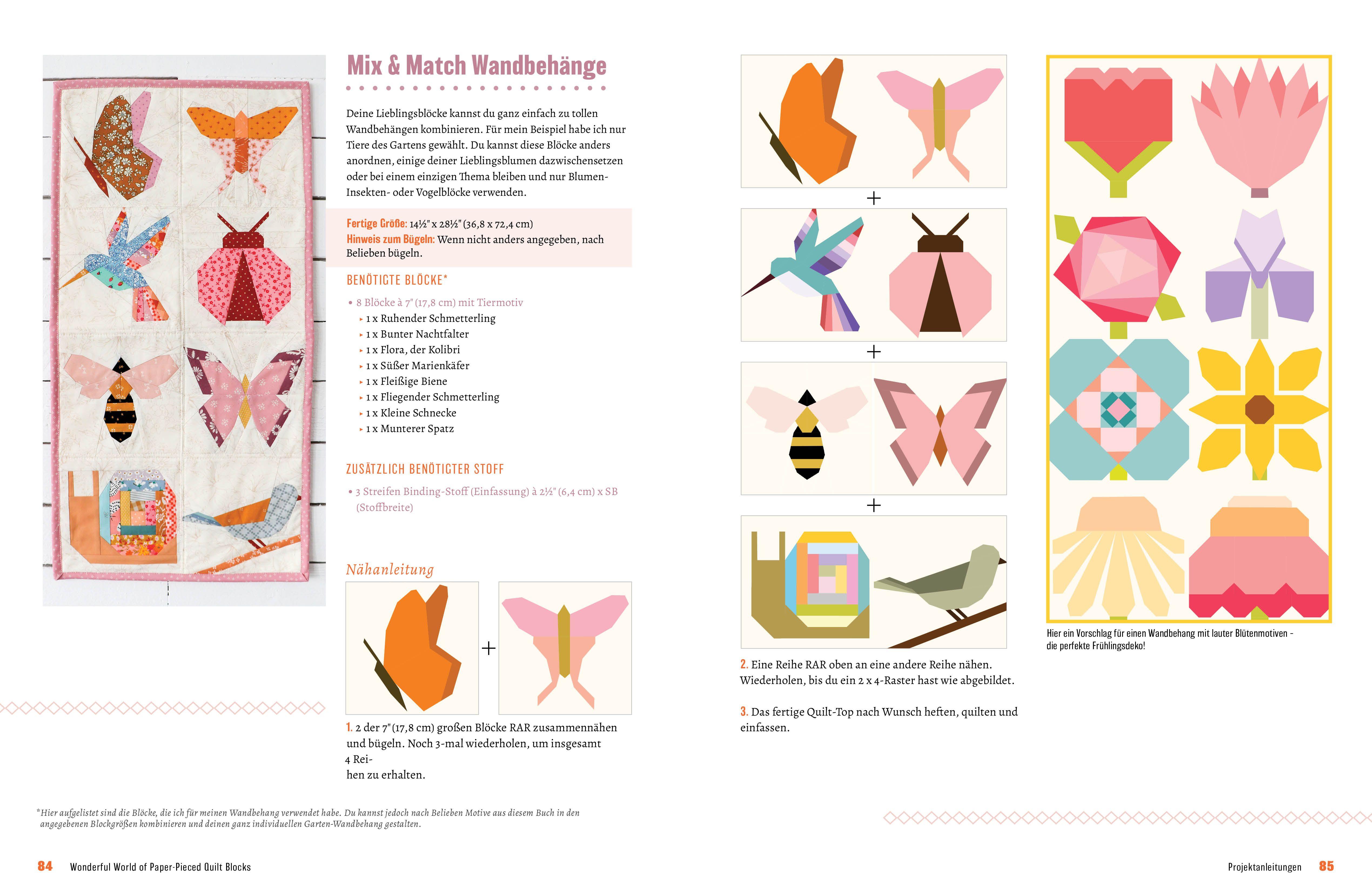 Beispielinhalt (Bild) Bezaubernde Patchwork-Ideen mit Paper Piecing