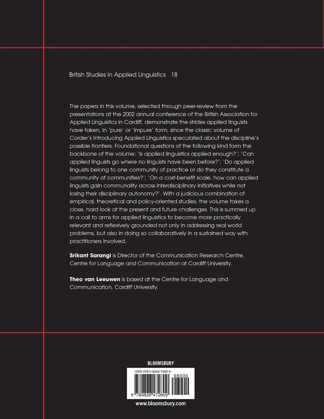 Rückseitencover Applied Linguistics & Communities of Practice