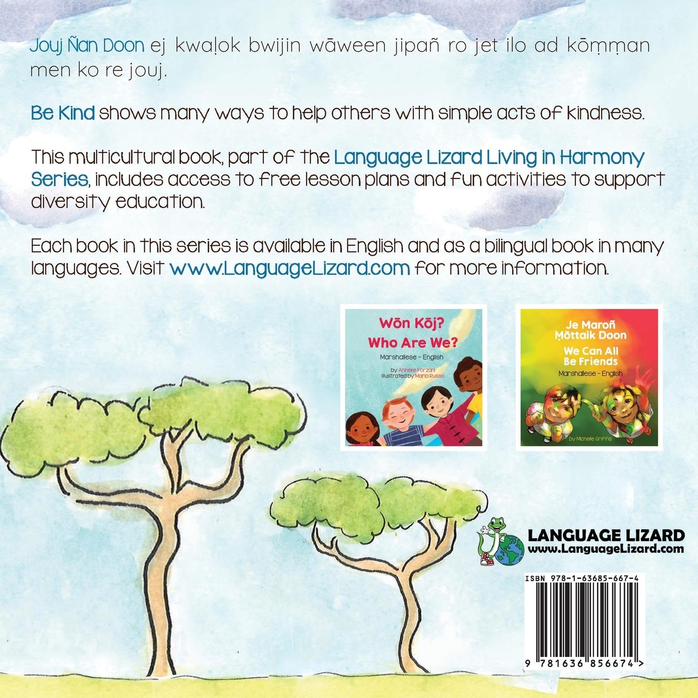 Rückseitencover Be Kind (Marshallese-English)