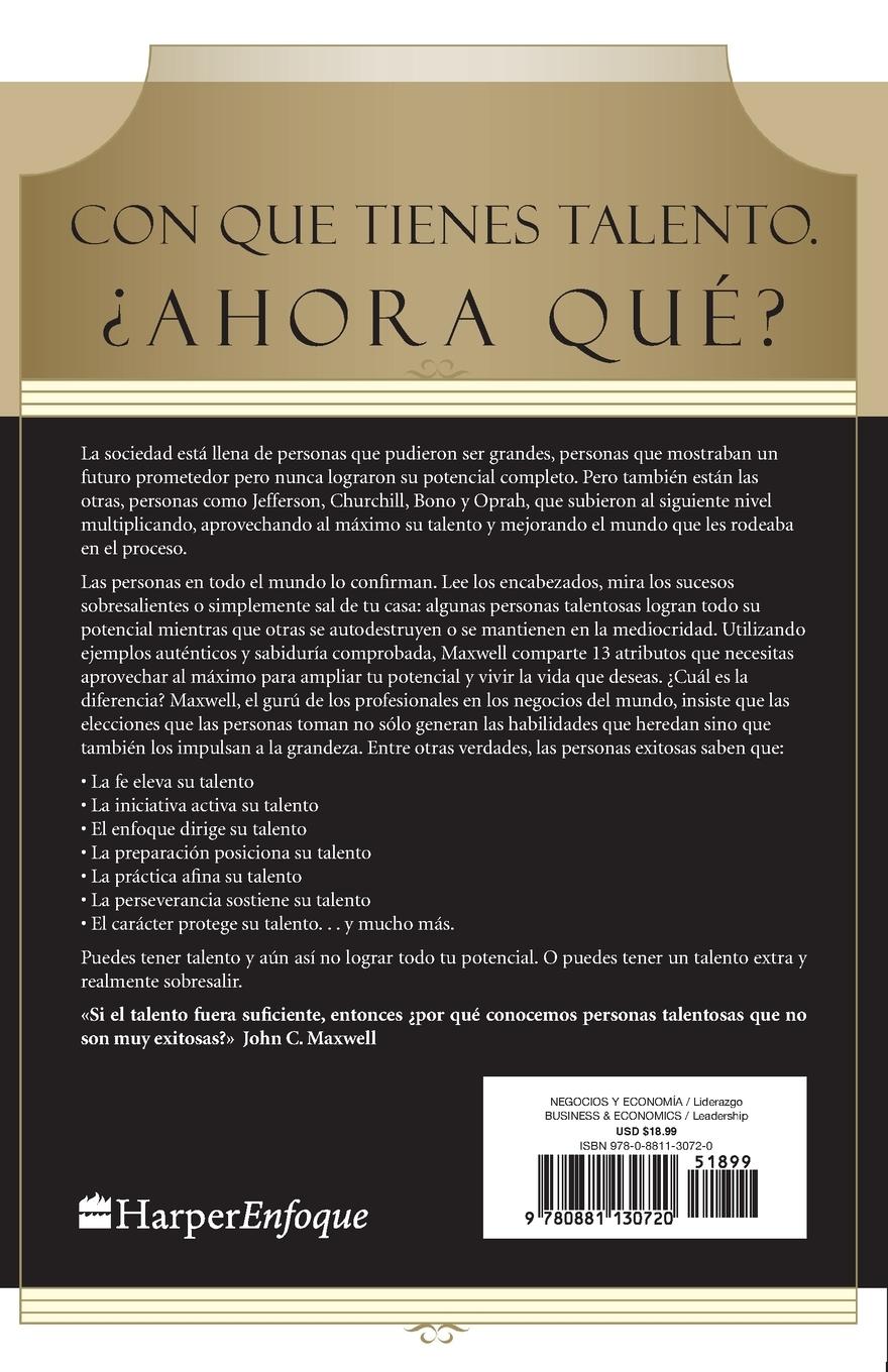 Rückseitencover Un El Talento Nunca Es Suficiente