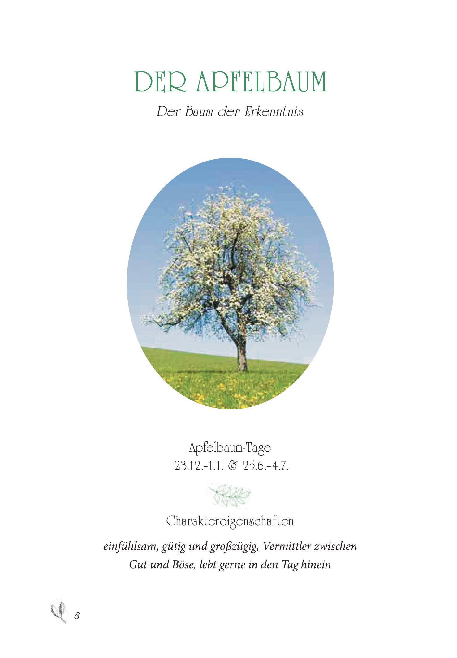 Beispielinhalt (Bild) Baumhoroskop der Kelten