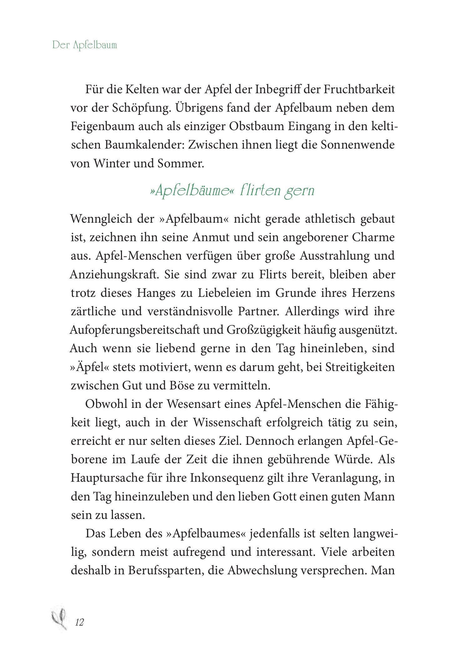 Beispielinhalt (Bild) Baumhoroskop der Kelten
