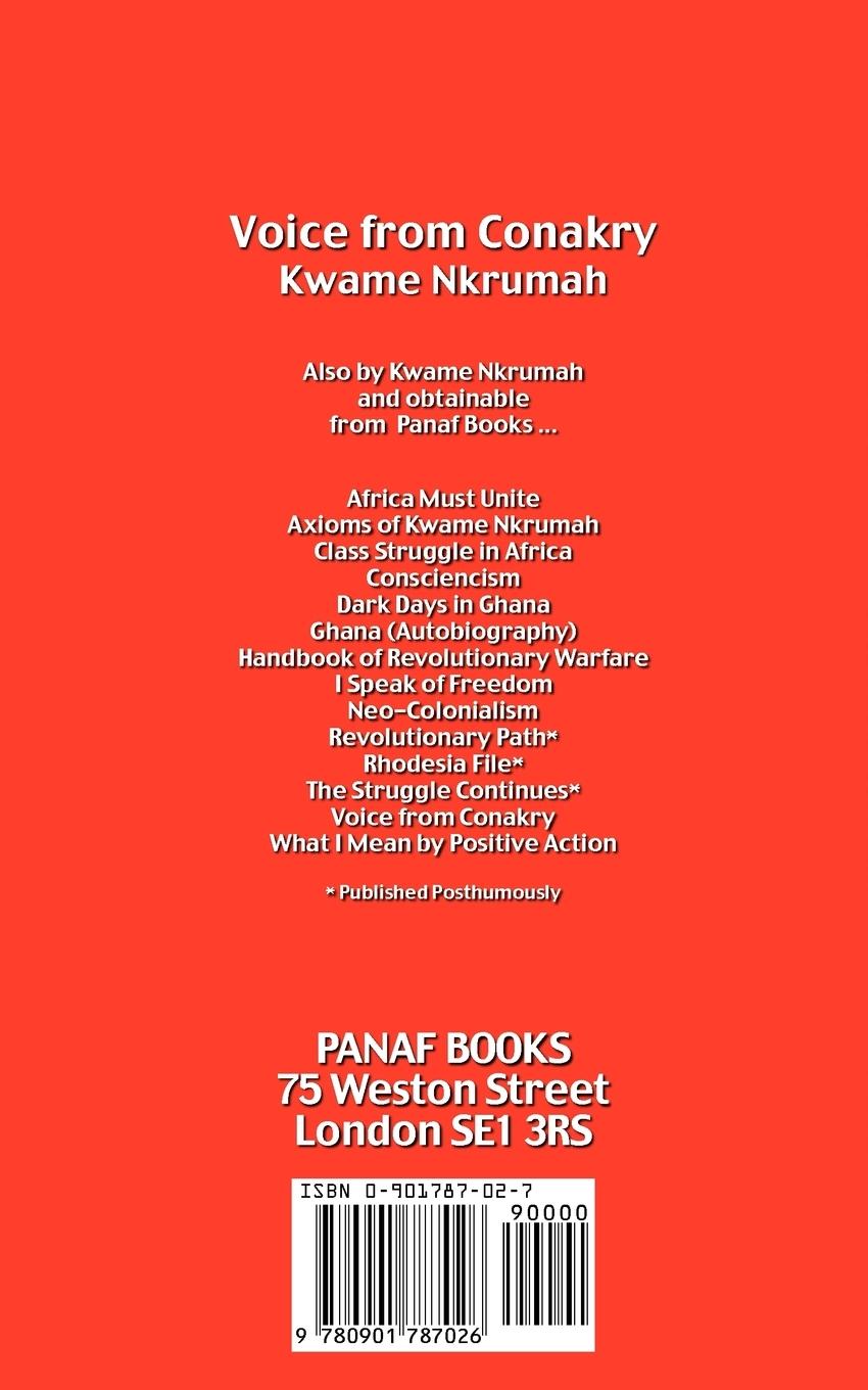 Rückseitencover Voice from Conakry