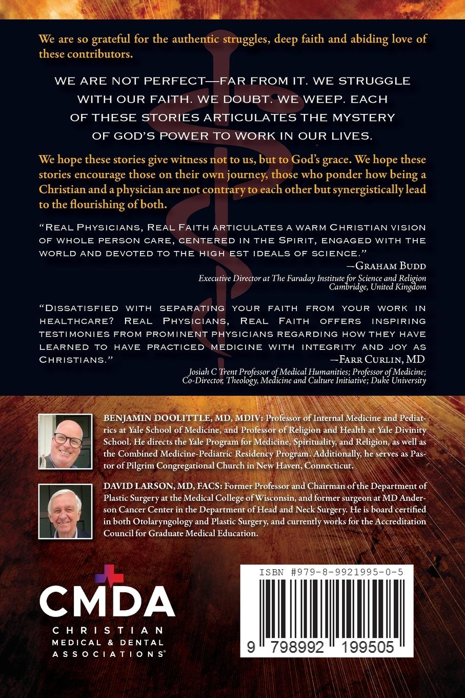 Rückseitencover Real Physicians Real Faith