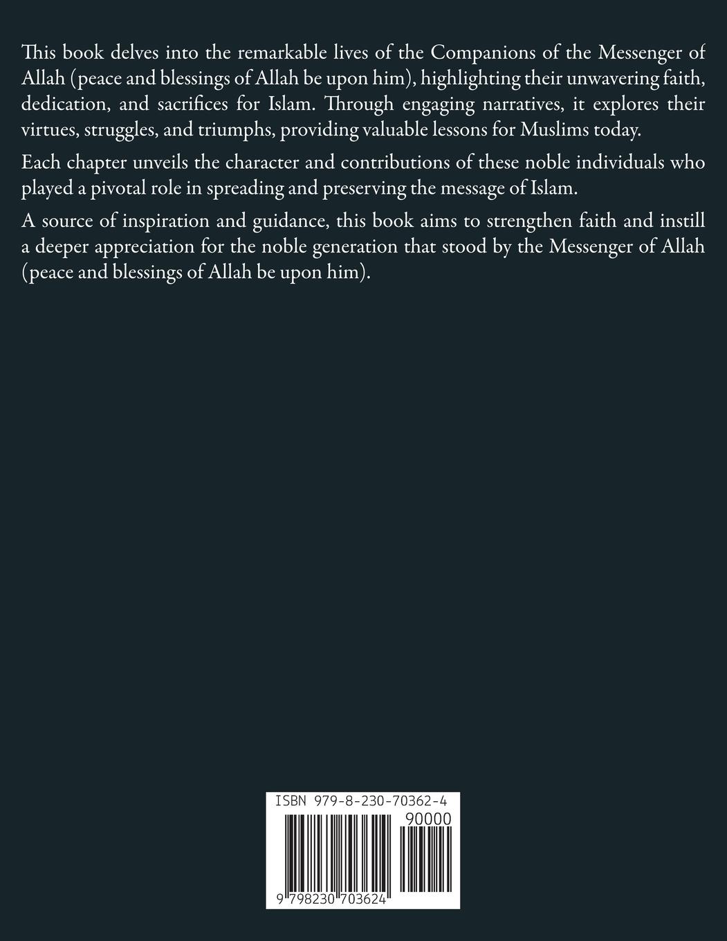 Rückseitencover The Inspiring Lives of the Prophet's Companions