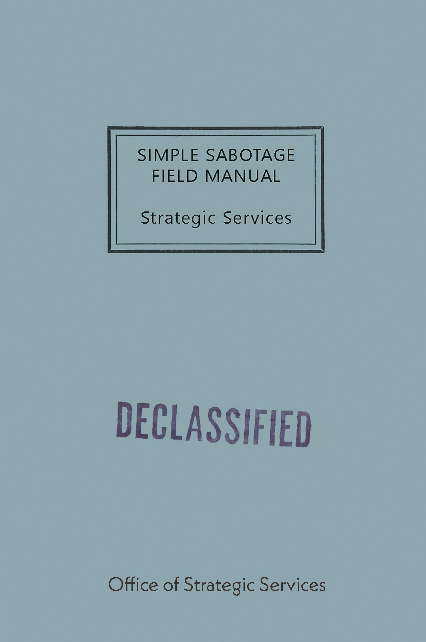 Vorderes Coverbild Simple Sabotage Field Manual