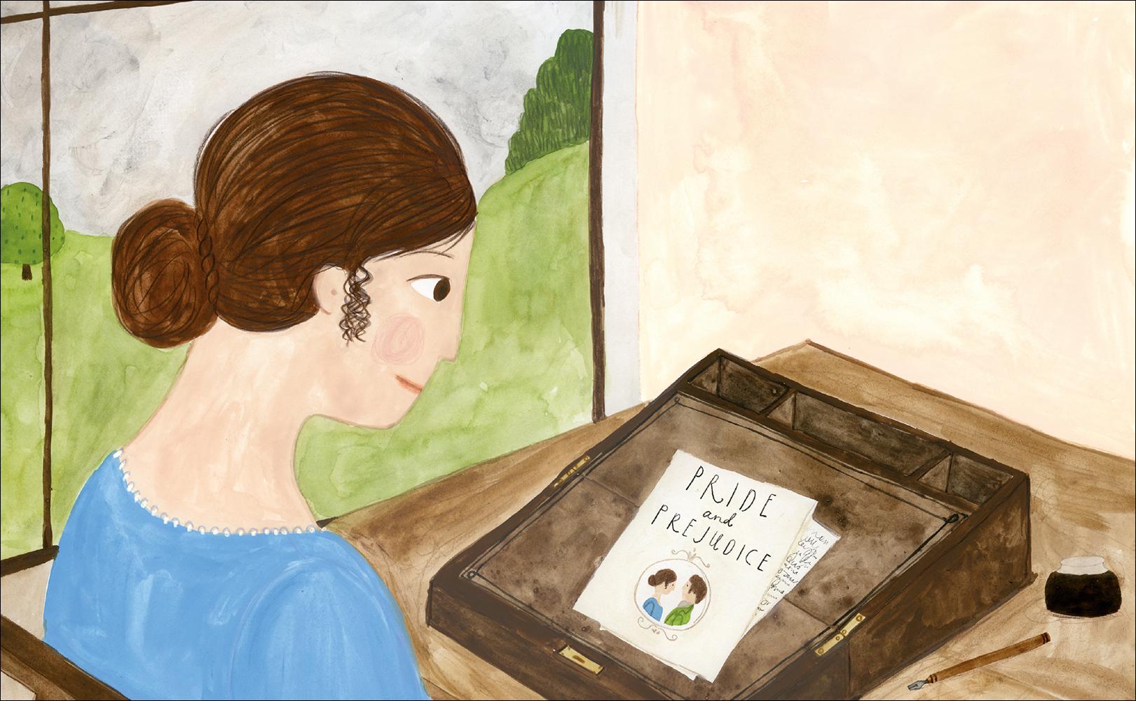 Beispielinhalt (Bild) Little People, Big Dreams. Mini - Jane Austen
