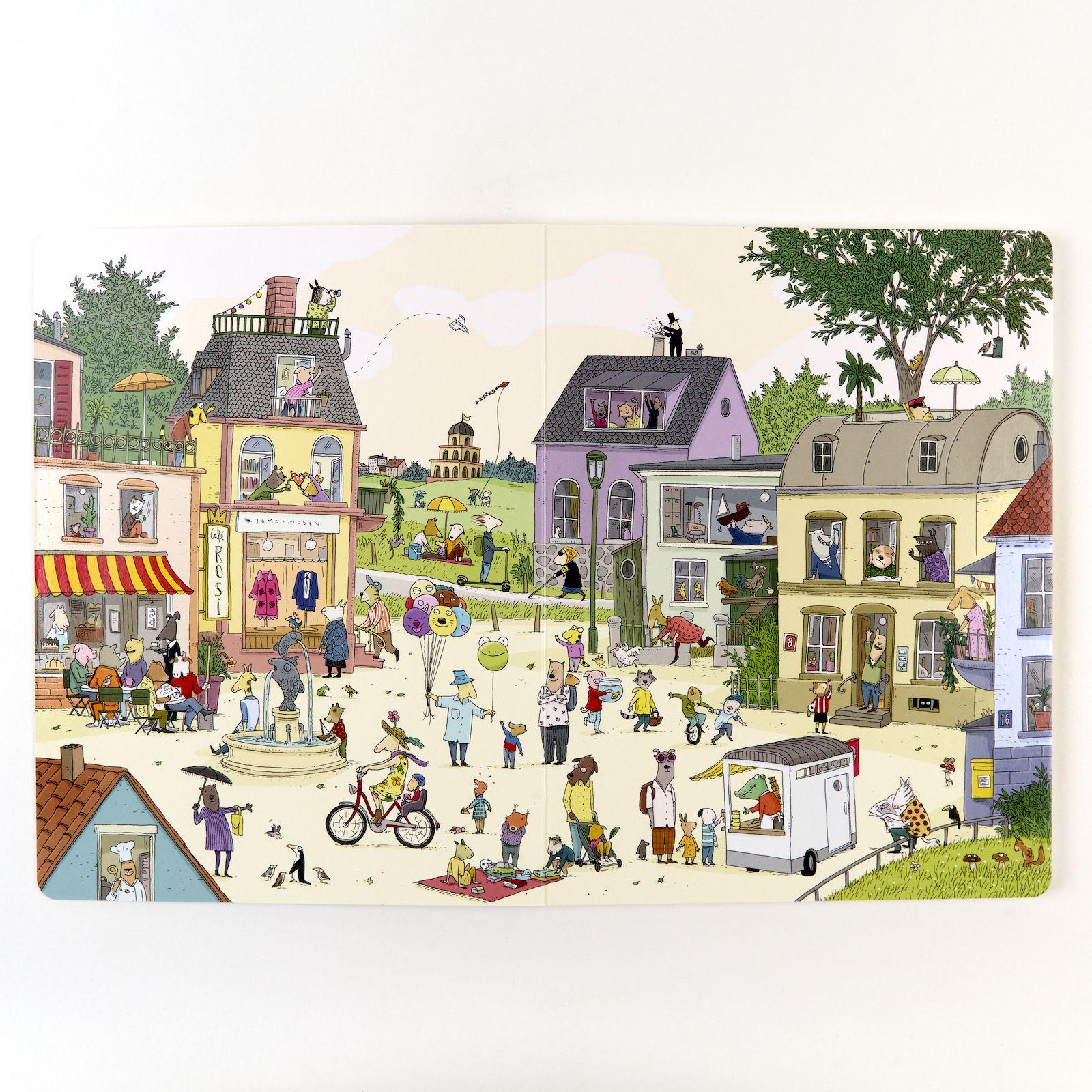 Beispielinhalt (Bild) Jetzt geht's los. Ein Wimmelbuch