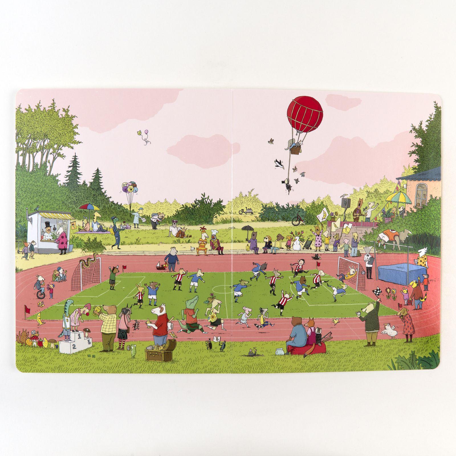 Beispielinhalt (Bild) Jetzt geht's los. Ein Wimmelbuch