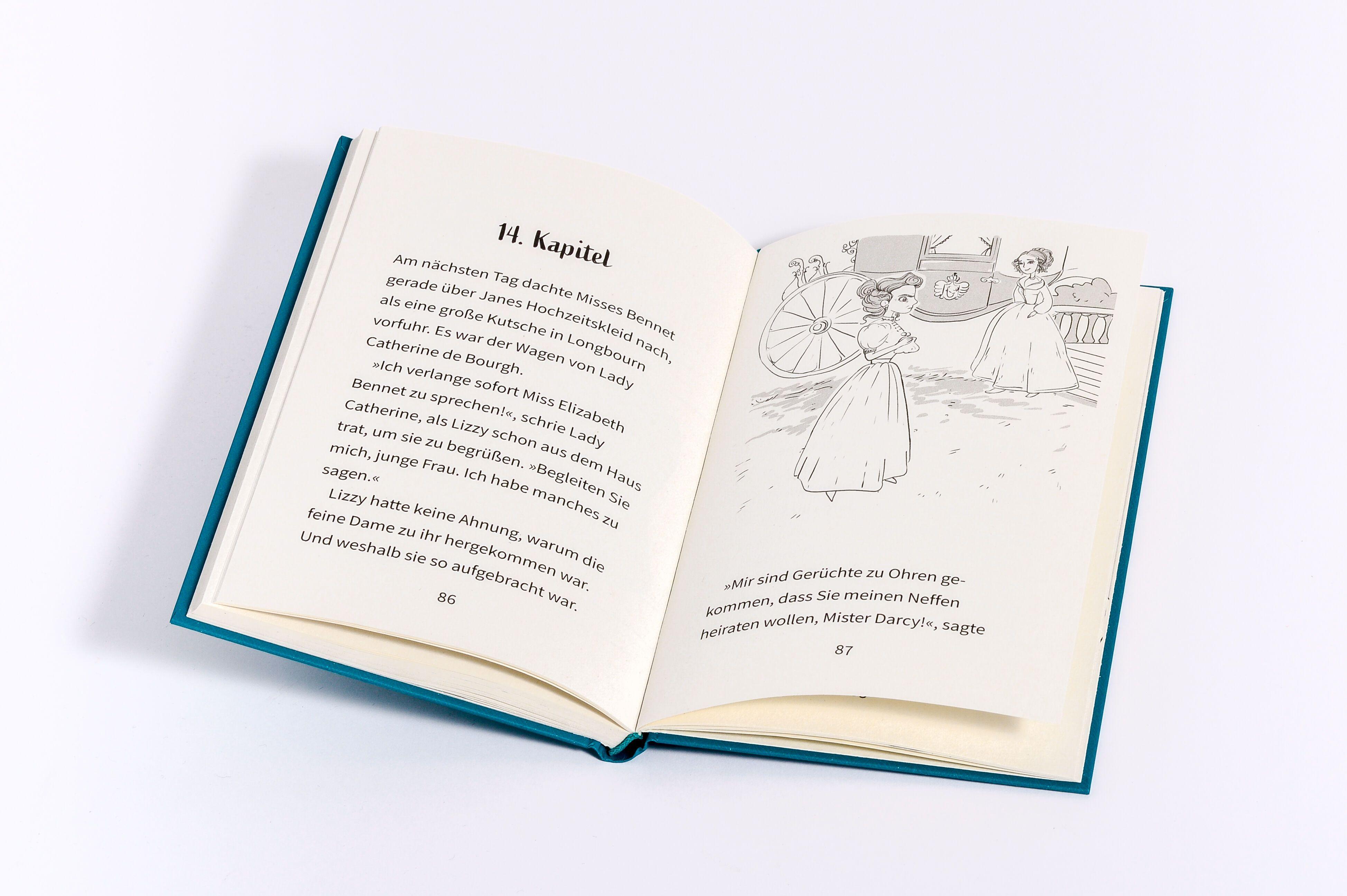 Beispielinhalt (Bild) Stolz und Vorurteil. Neu erzählt für Kinder ab 7 Jahren