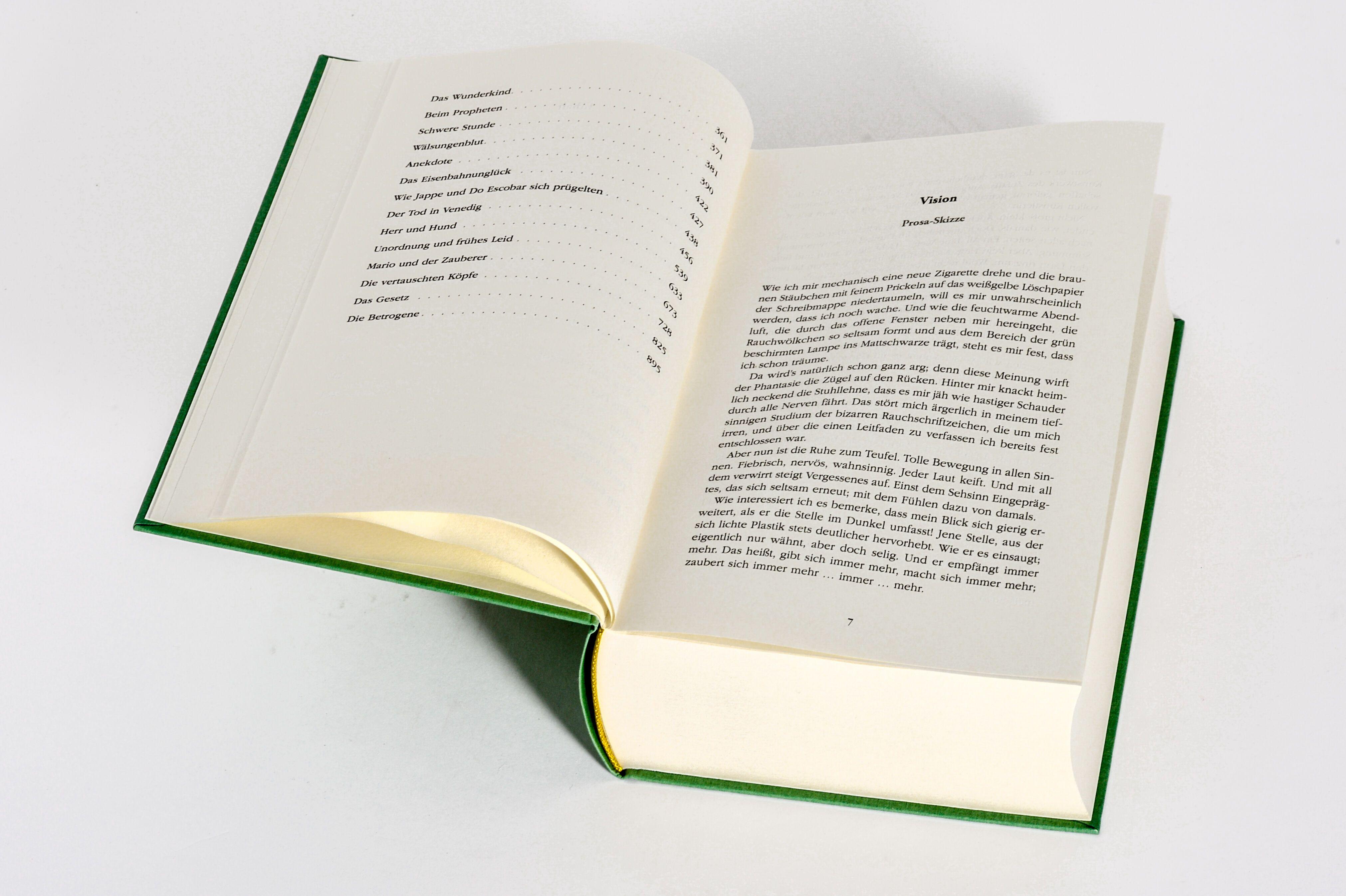 Beispielinhalt (Bild) Thomas Mann, Gesammelte Werke: Die Erzählungen