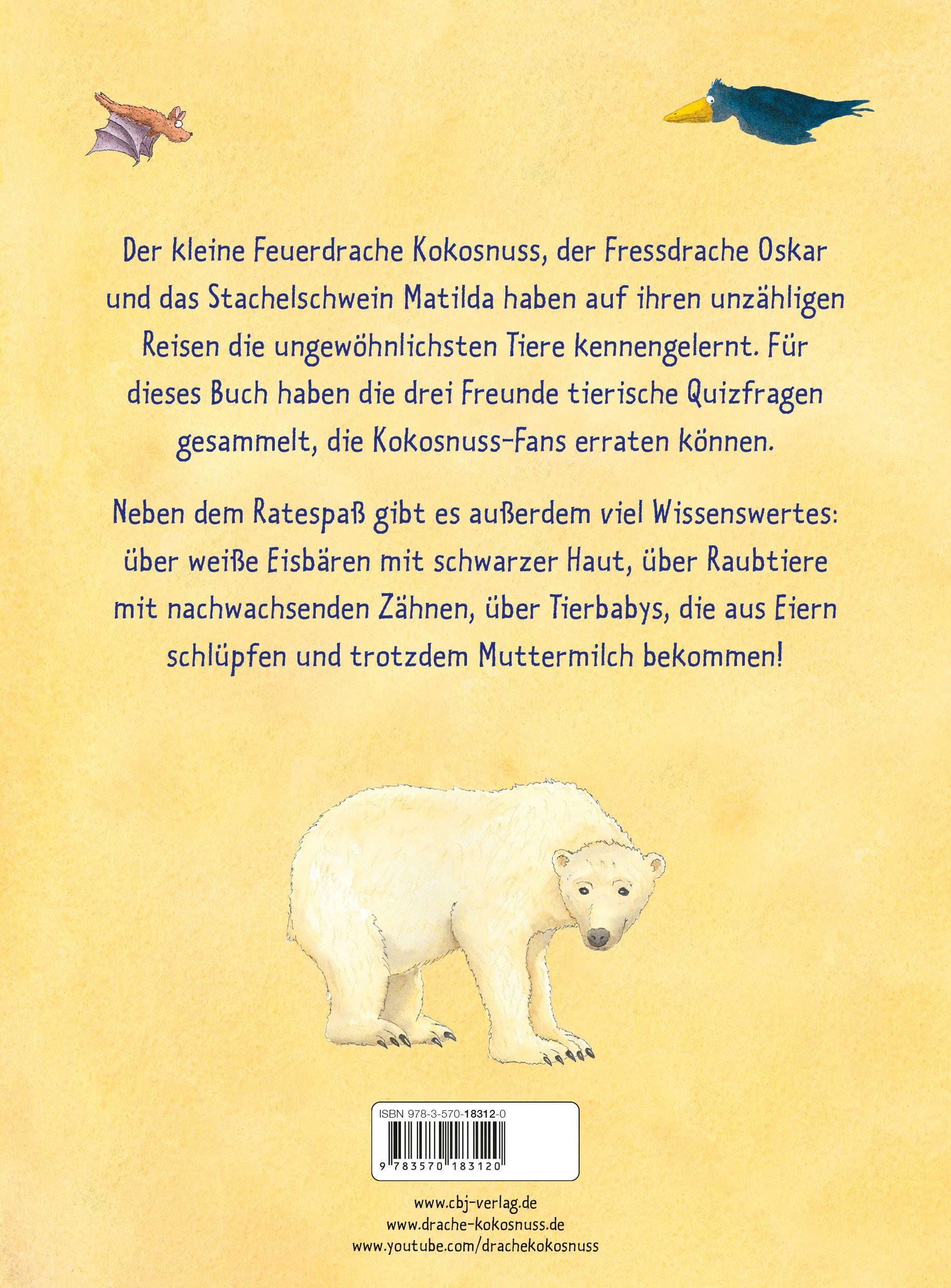 Beispielinhalt (Bild) Der kleine Drache Kokosnuss - Quizblock Tiere