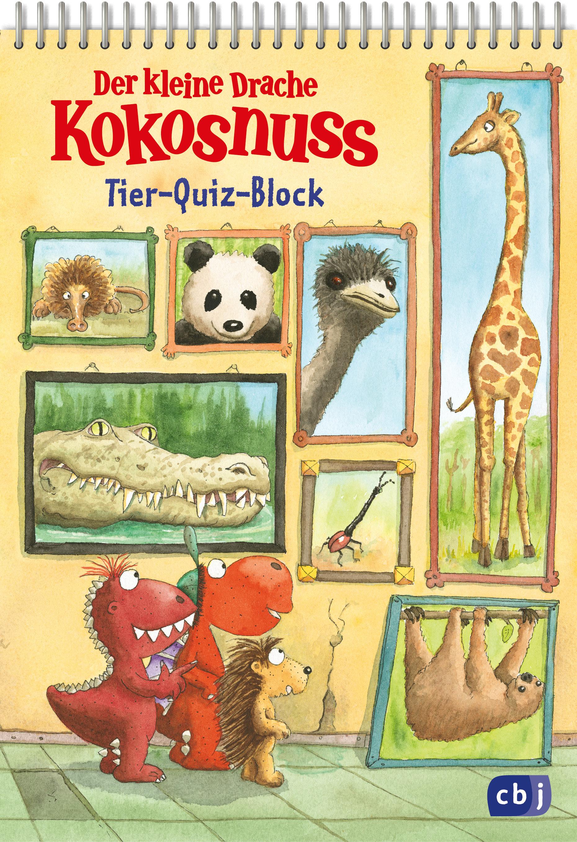 Vorderes Coverbild Der kleine Drache Kokosnuss - Quizblock Tiere