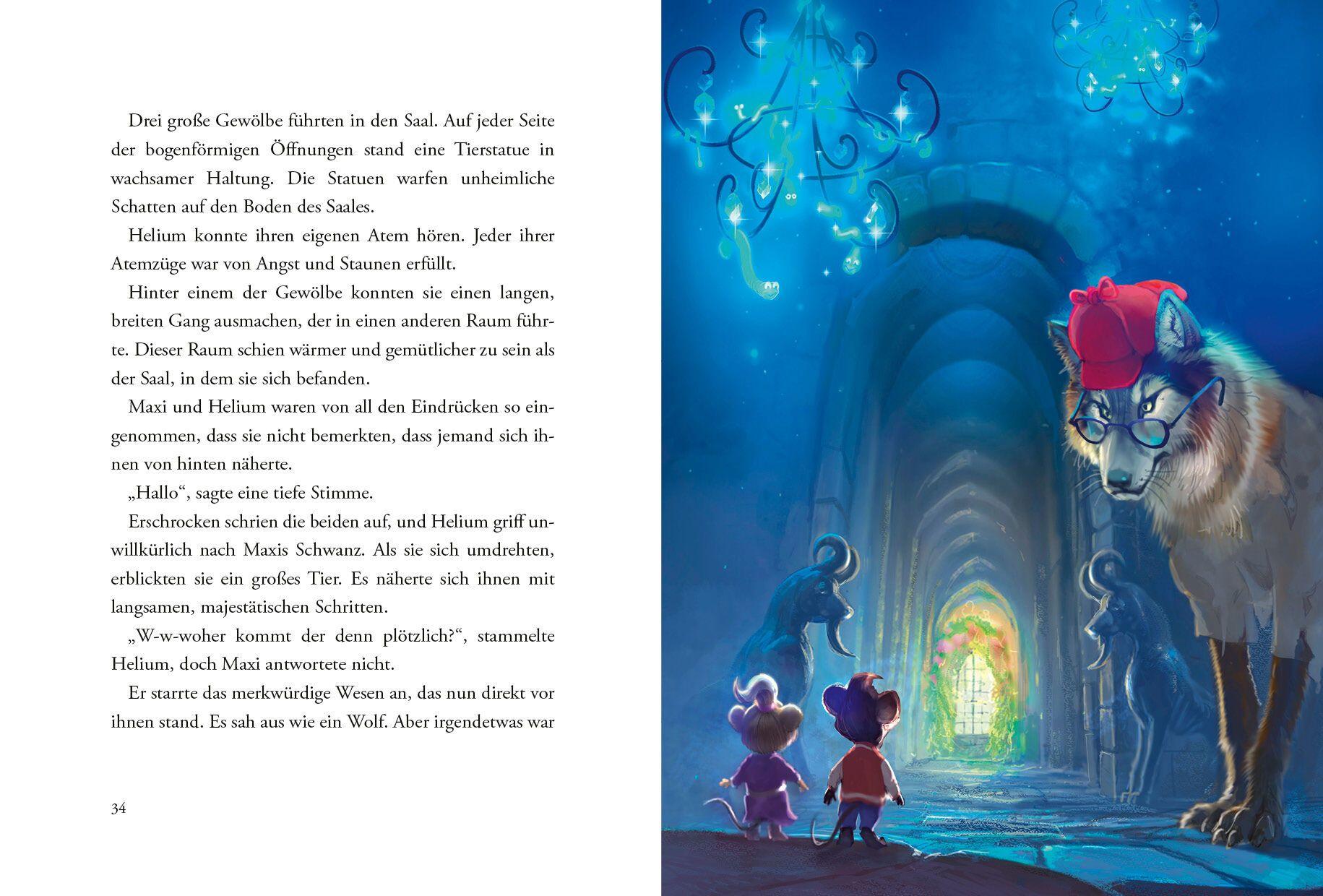 Beispielinhalt (Bild) Maxi & Helium - Das magische Loch in der Wand