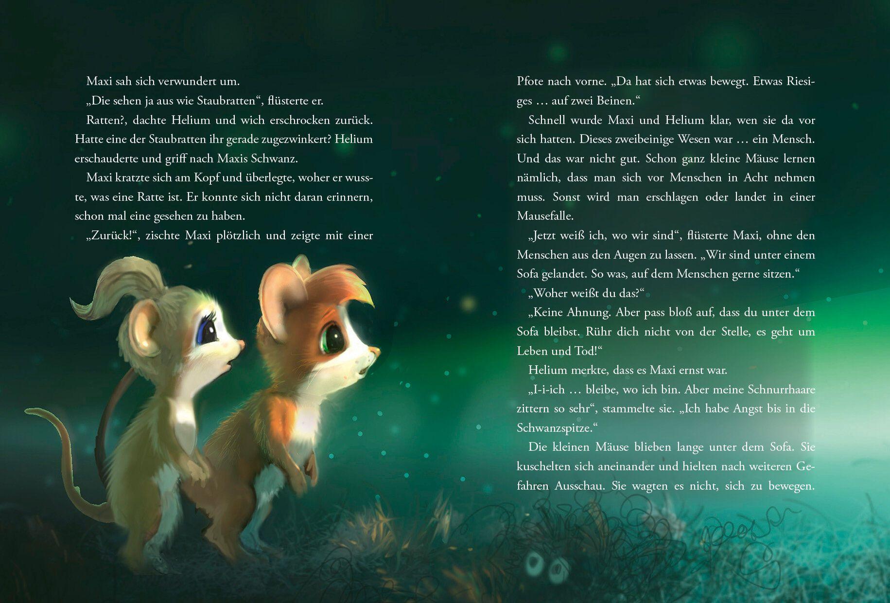 Beispielinhalt (Bild) Maxi & Helium - Das magische Loch in der Wand