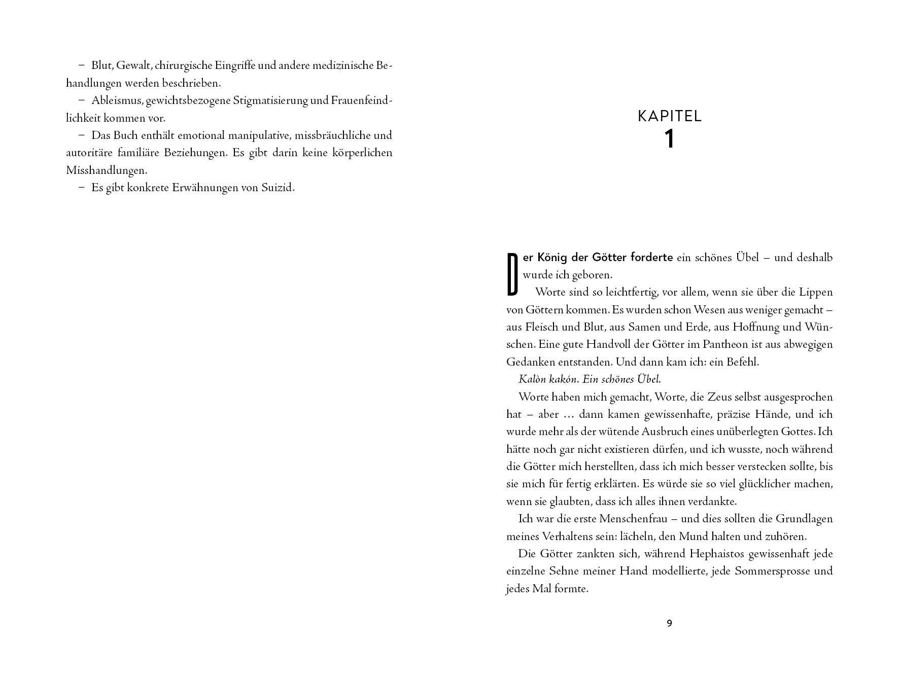 Beispielinhalt (Bild) Girl, Lover, Legend - Die Liebe der Pandora