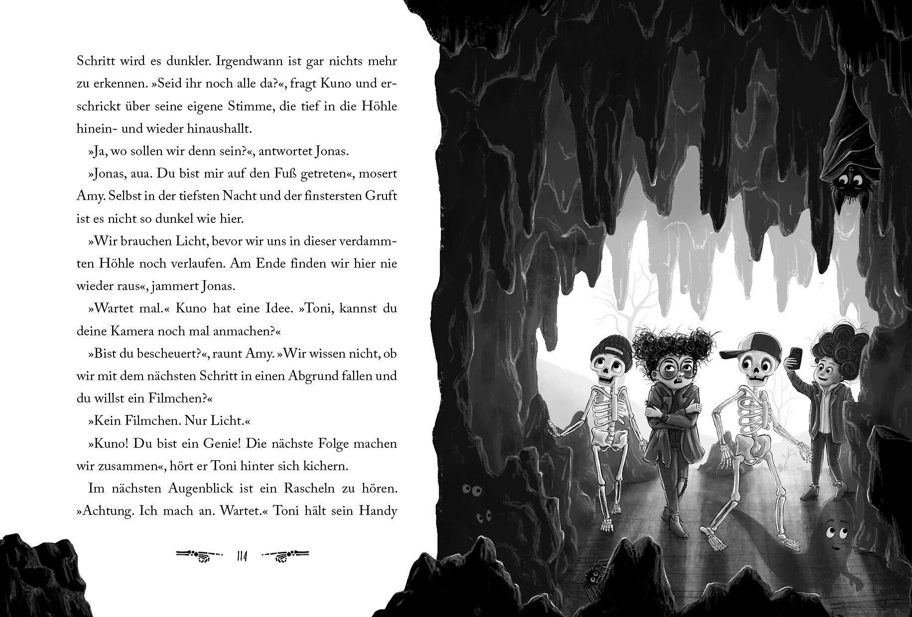 Beispielinhalt (Bild) KUNO KLAPPER hat nicht alle Knochen beisammen