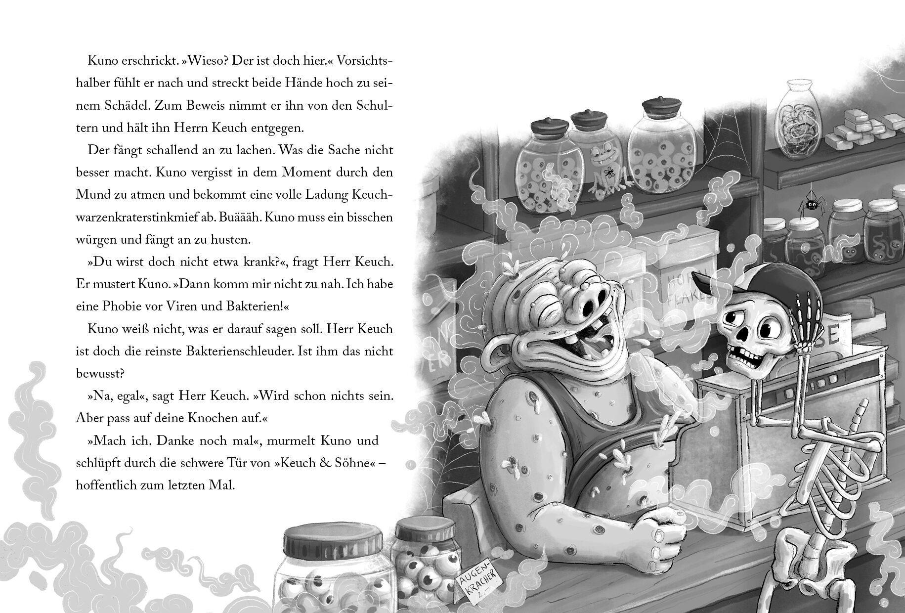 Beispielinhalt (Bild) KUNO KLAPPER hat nicht alle Knochen beisammen