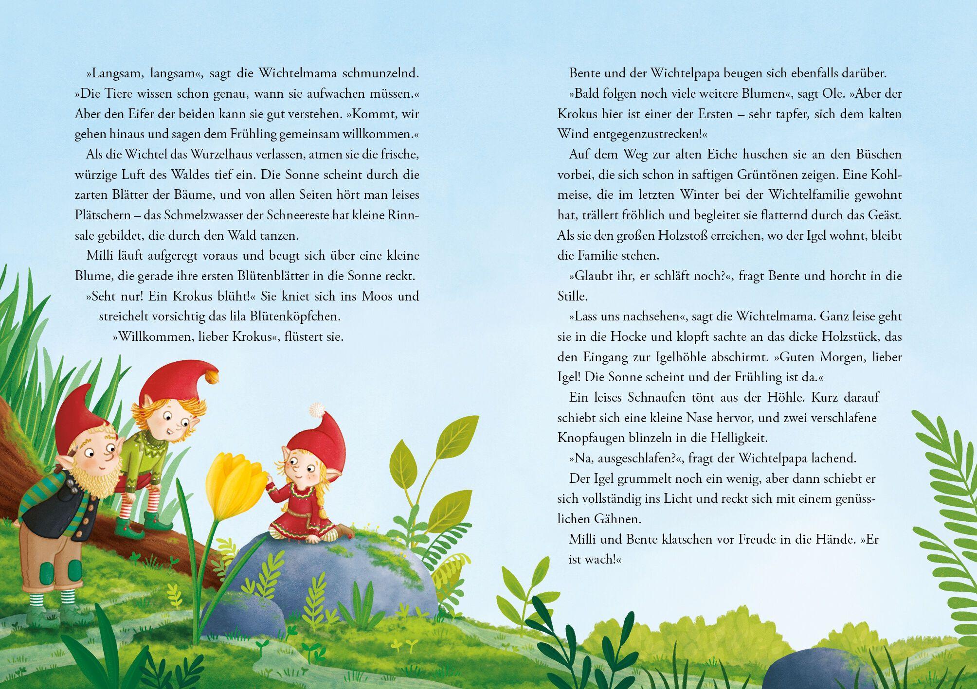 Beispielinhalt (Bild) Die Wichtel aus dem Wurzelhaus - Zauberhafte Vorlesegeschichten rund ums Jahr