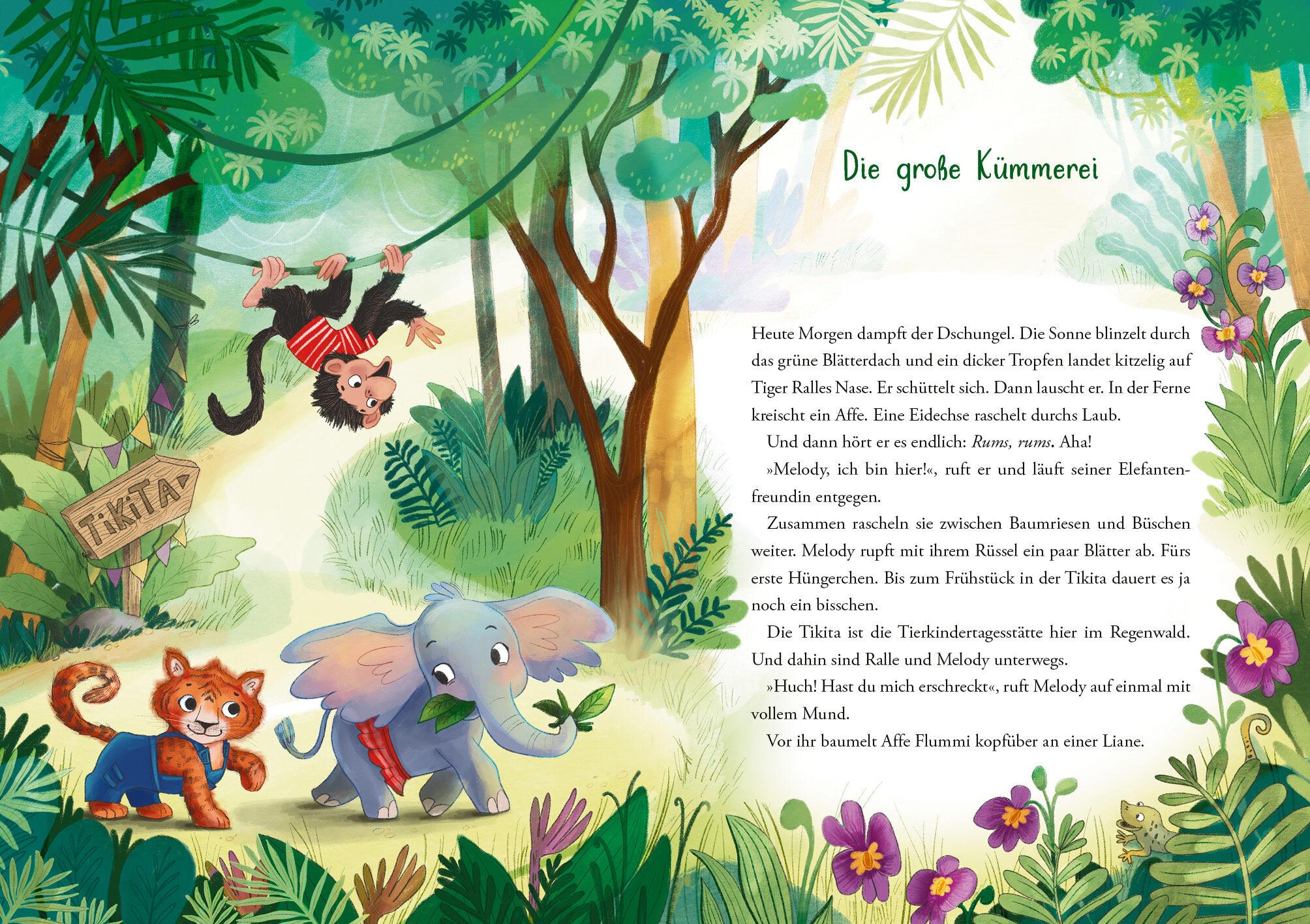 Beispielinhalt (Bild) Im Dschungel ist heut Tobetag!