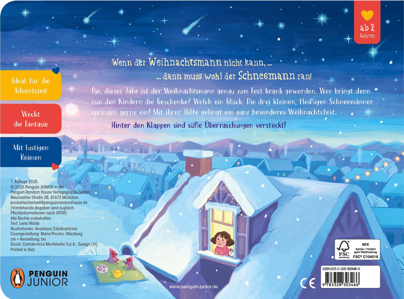 Beispielinhalt (Bild) Morgen kommt der Weihnachts-Schneemann