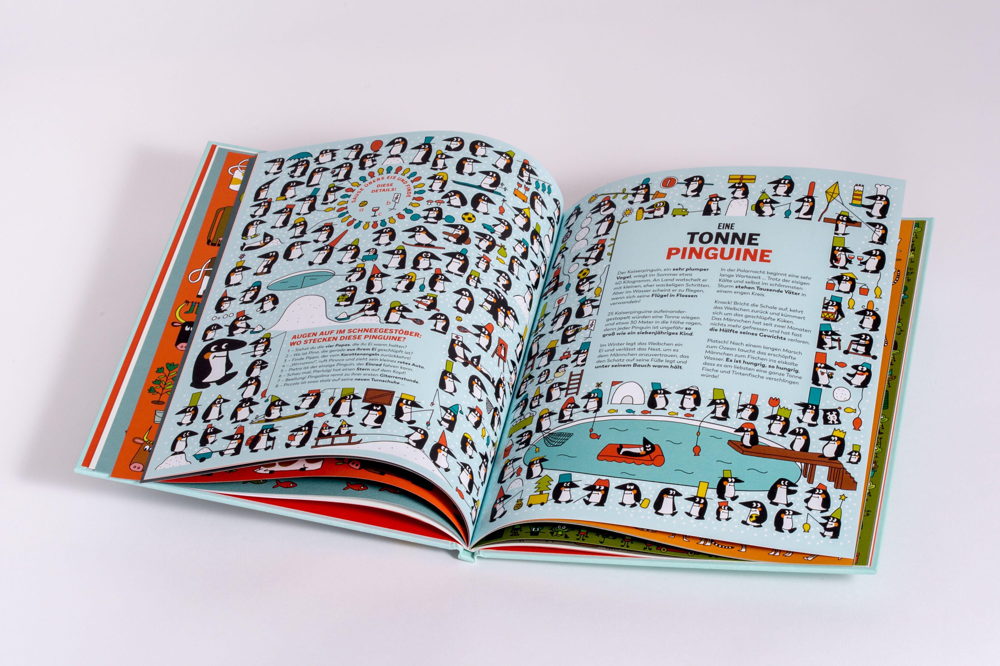 Beispielinhalt (Bild) 183 Pinguine. Das große Tier-Such-Buch