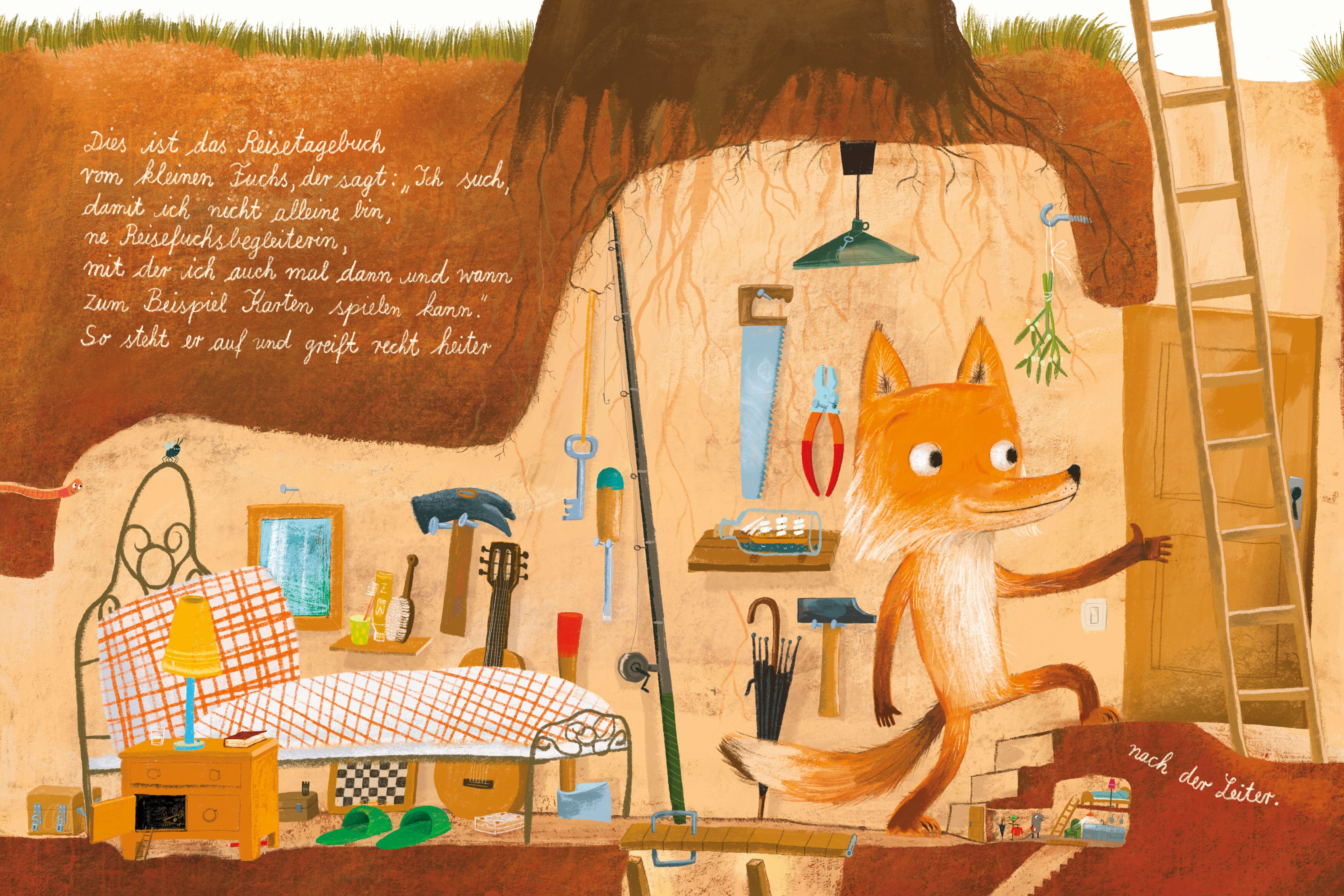 Beispielinhalt (Bild) Der Fuchs geht auf die Reise