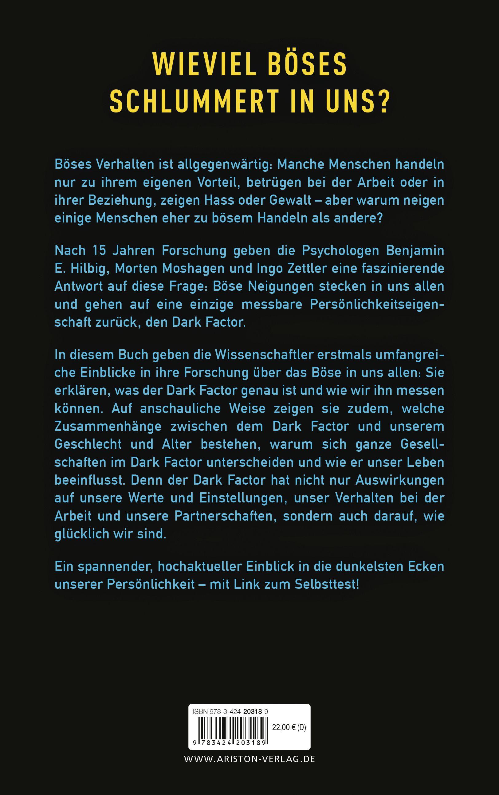Beispielinhalt (Bild) Dark Factor - die Essenz des Bösen in uns