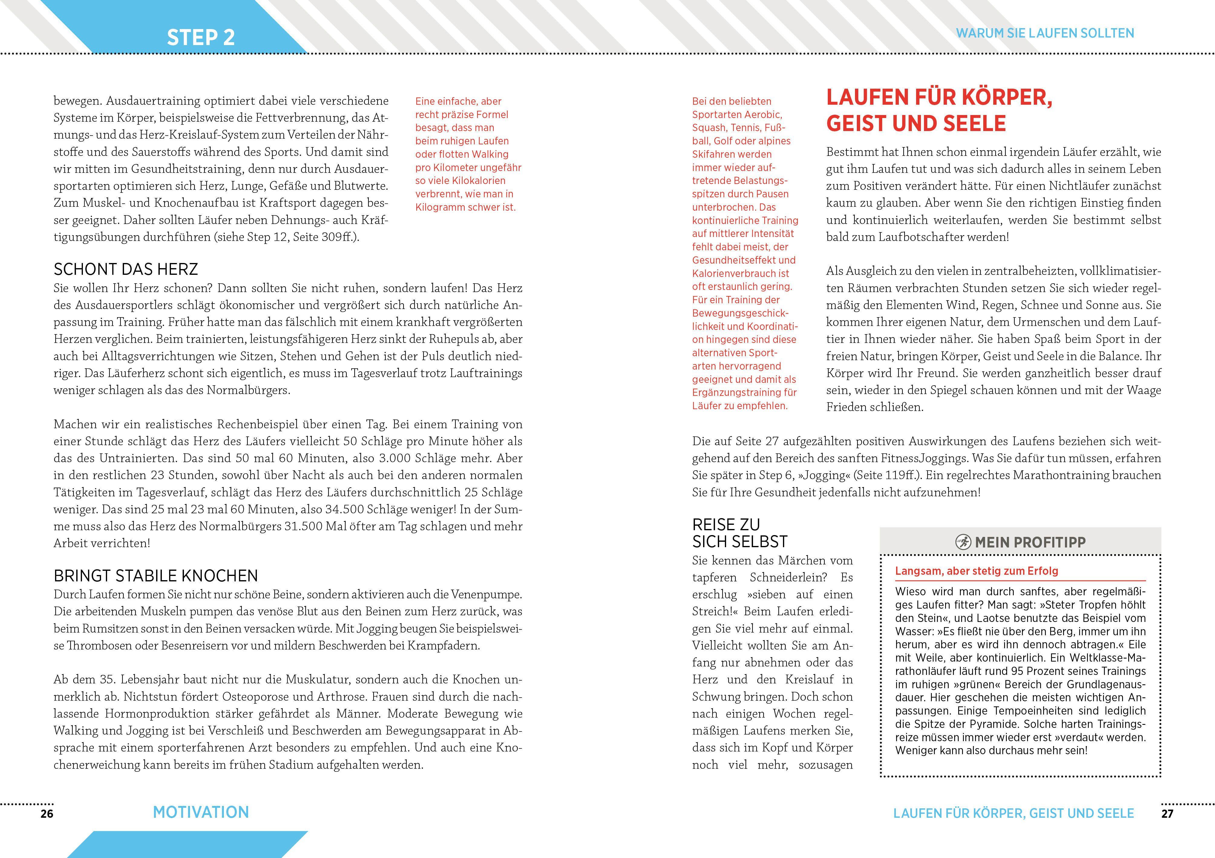 Beispielinhalt (Bild) Das große Laufbuch