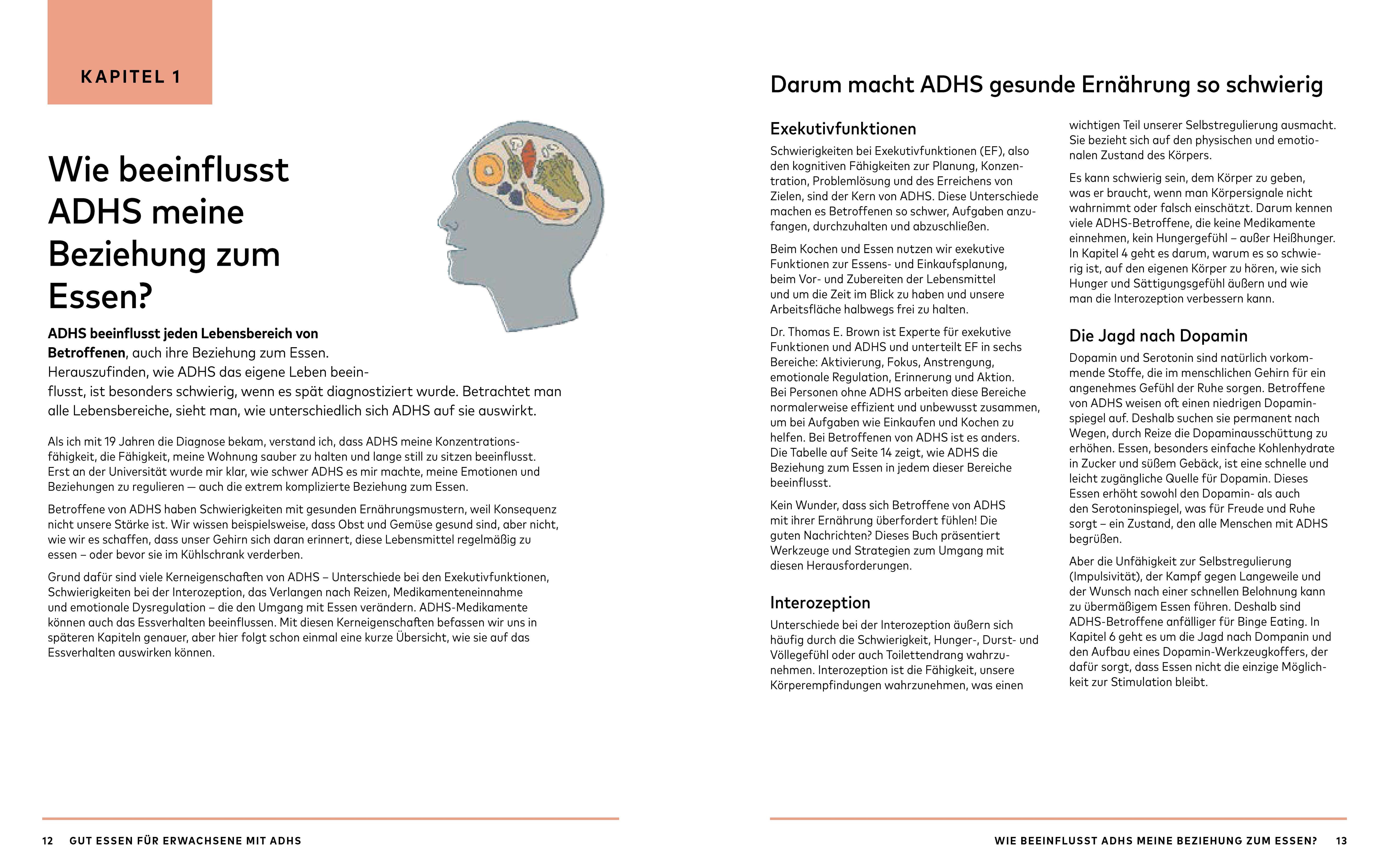 Beispielinhalt (Bild) Gesunde Ernährung für Erwachsene mit ADHS