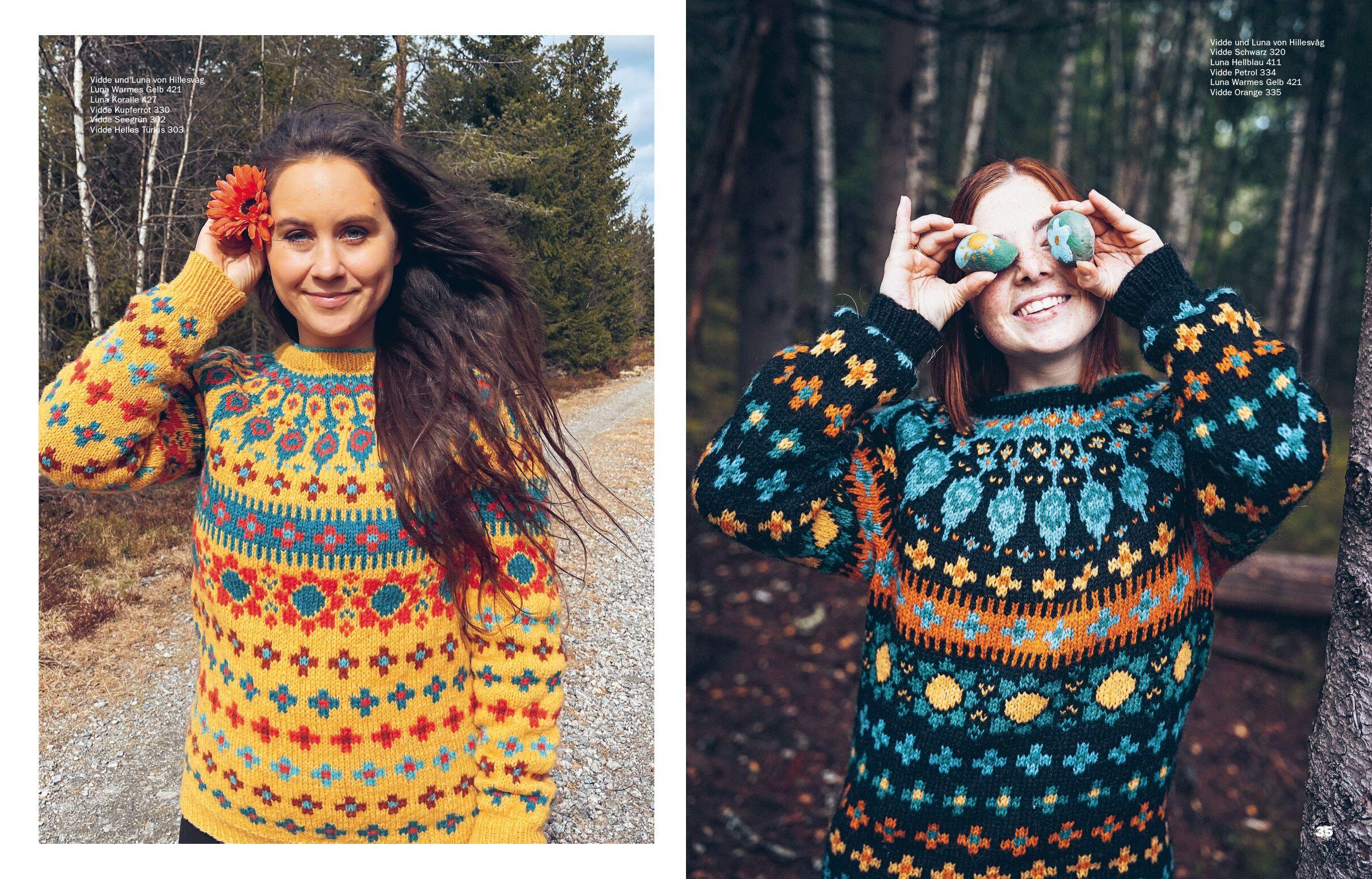 Beispielinhalt (Bild) Einfach nordisch stricken: Farbenfroh!