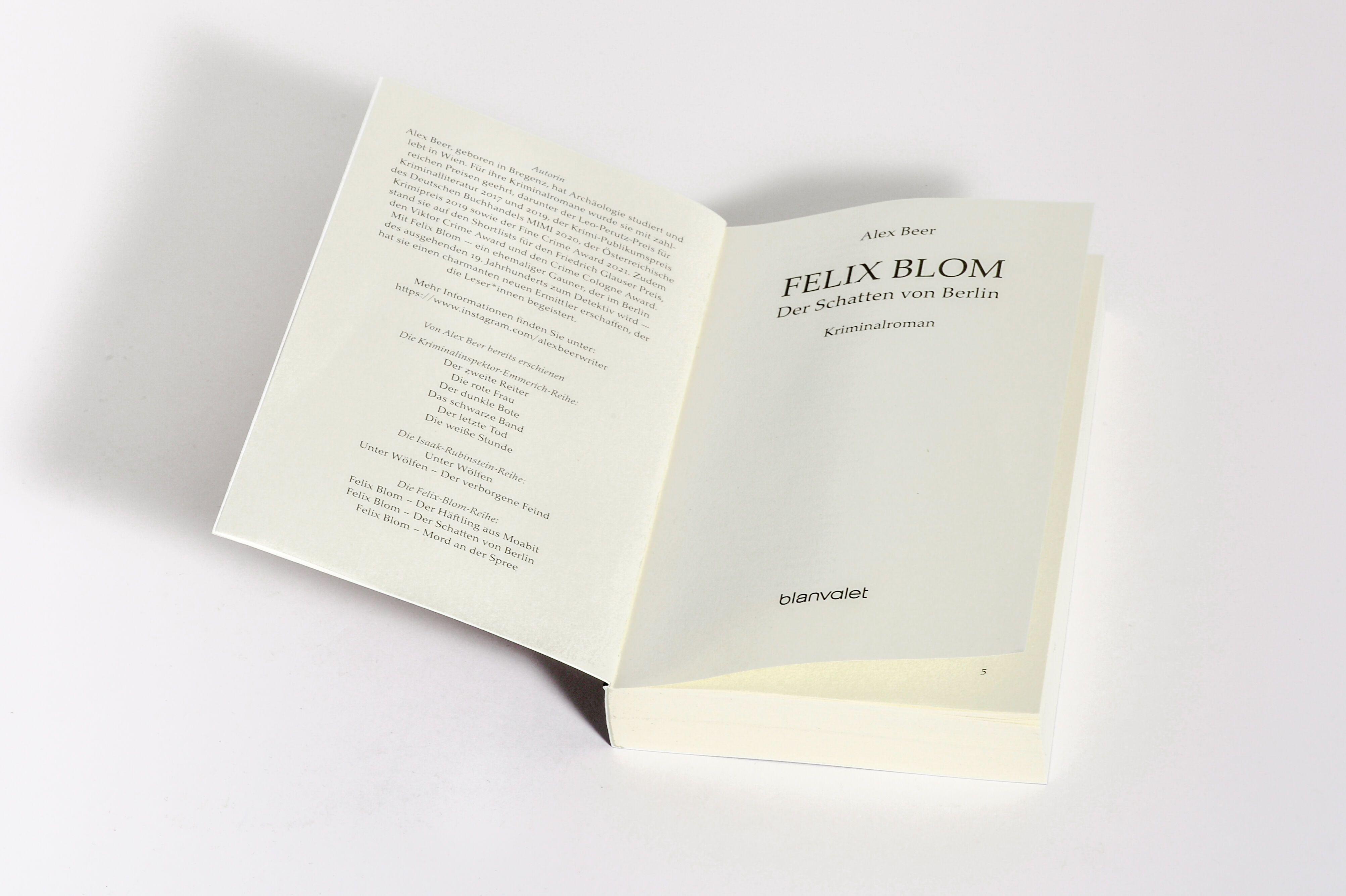 Beispielinhalt (Bild) Felix Blom. Der Schatten von Berlin