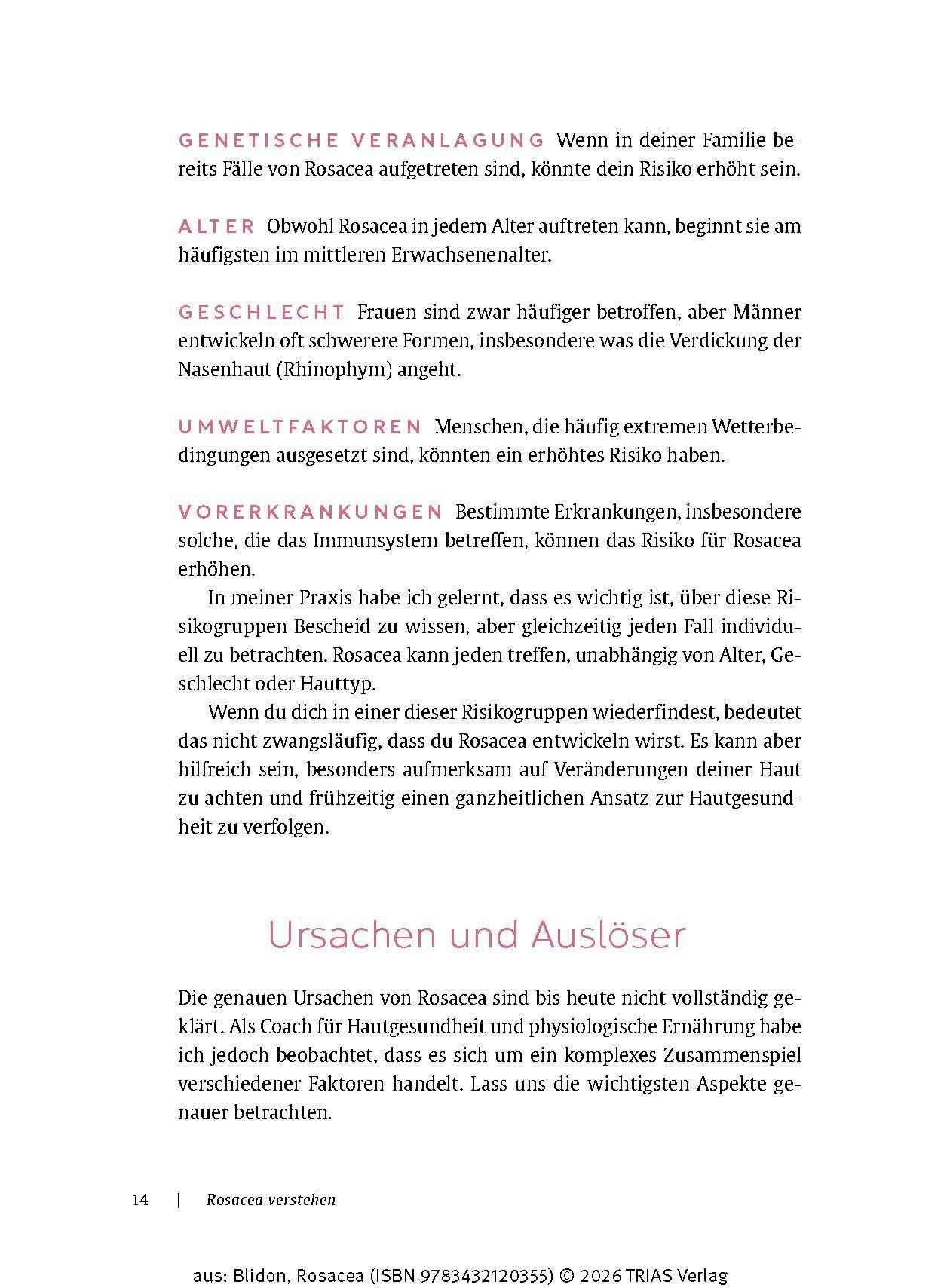 Beispielinhalt (Bild) Rosacea