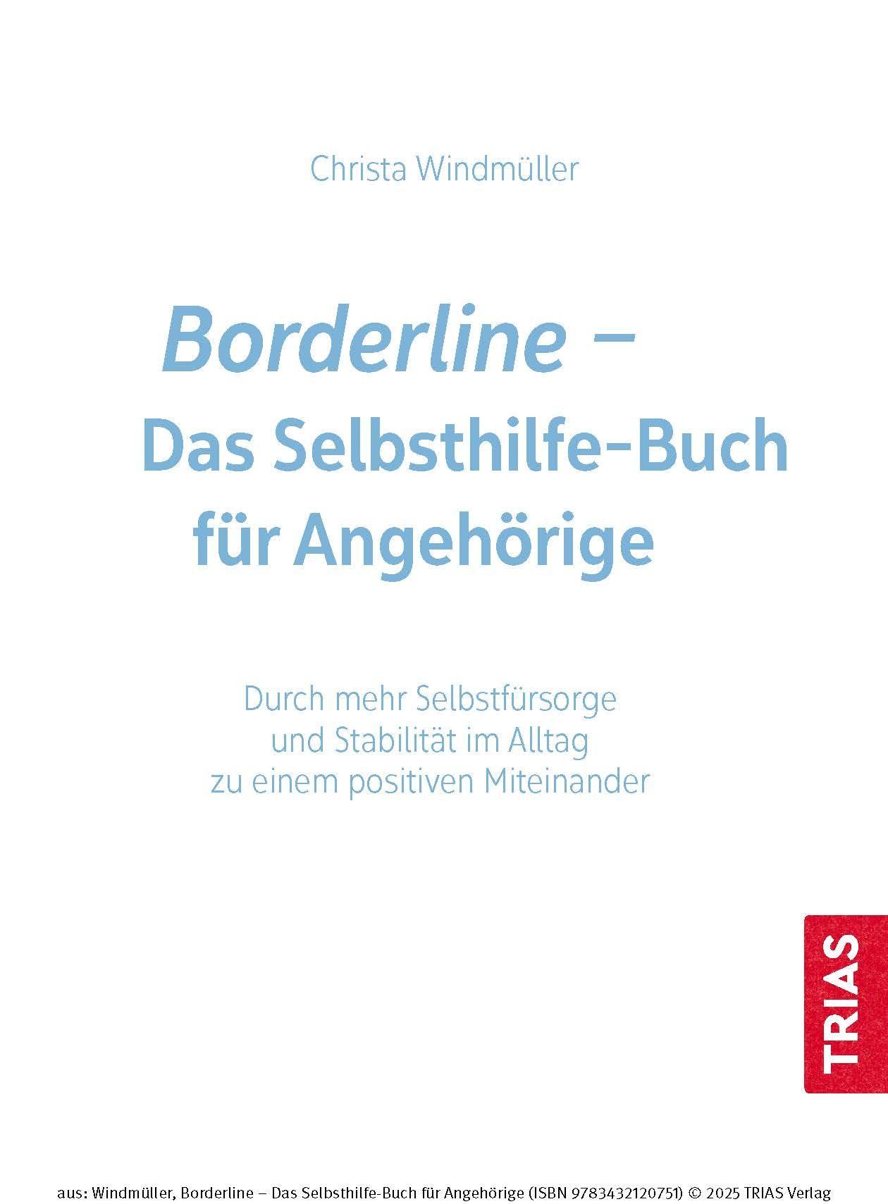 Beispielinhalt (Bild) Borderline - Das Selbsthilfe-Buch für Angehörige