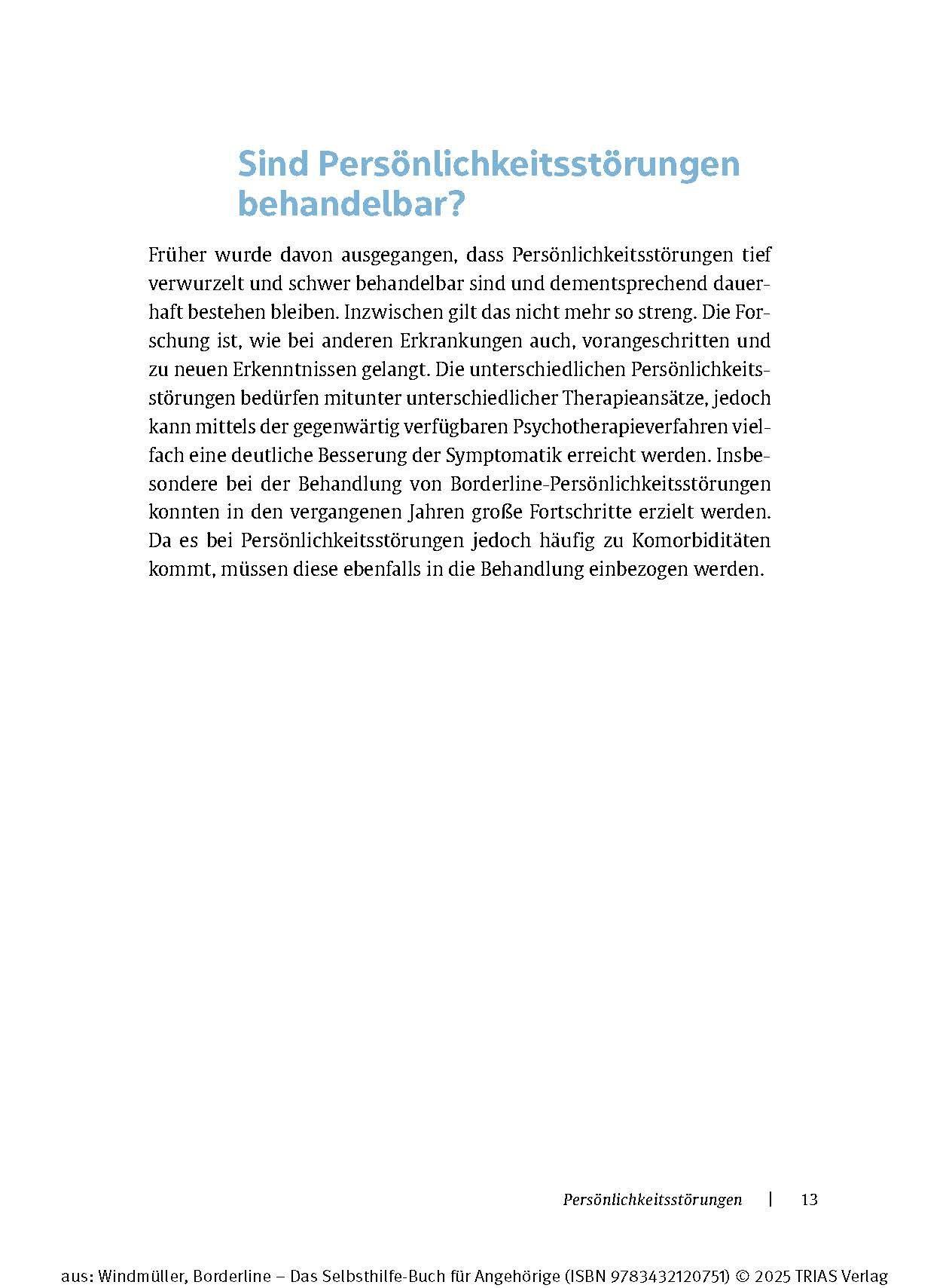 Beispielinhalt (Bild) Borderline - Das Selbsthilfe-Buch für Angehörige