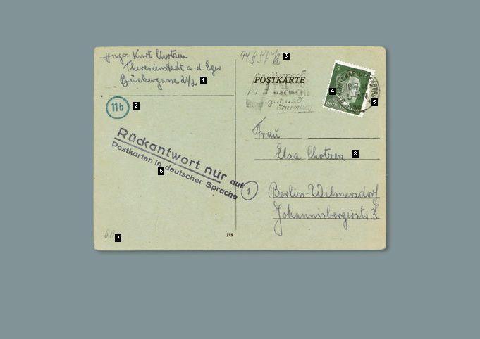 Beispielinhalt (Bild) "Liebe Mutti!" Postkarten aus Theresienstadt 1943-1944 mit künstlerischen Arbeiten von Inbar Chotzen
