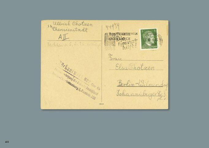 Beispielinhalt (Bild) "Liebe Mutti!" Postkarten aus Theresienstadt 1943-1944 mit künstlerischen Arbeiten von Inbar Chotzen