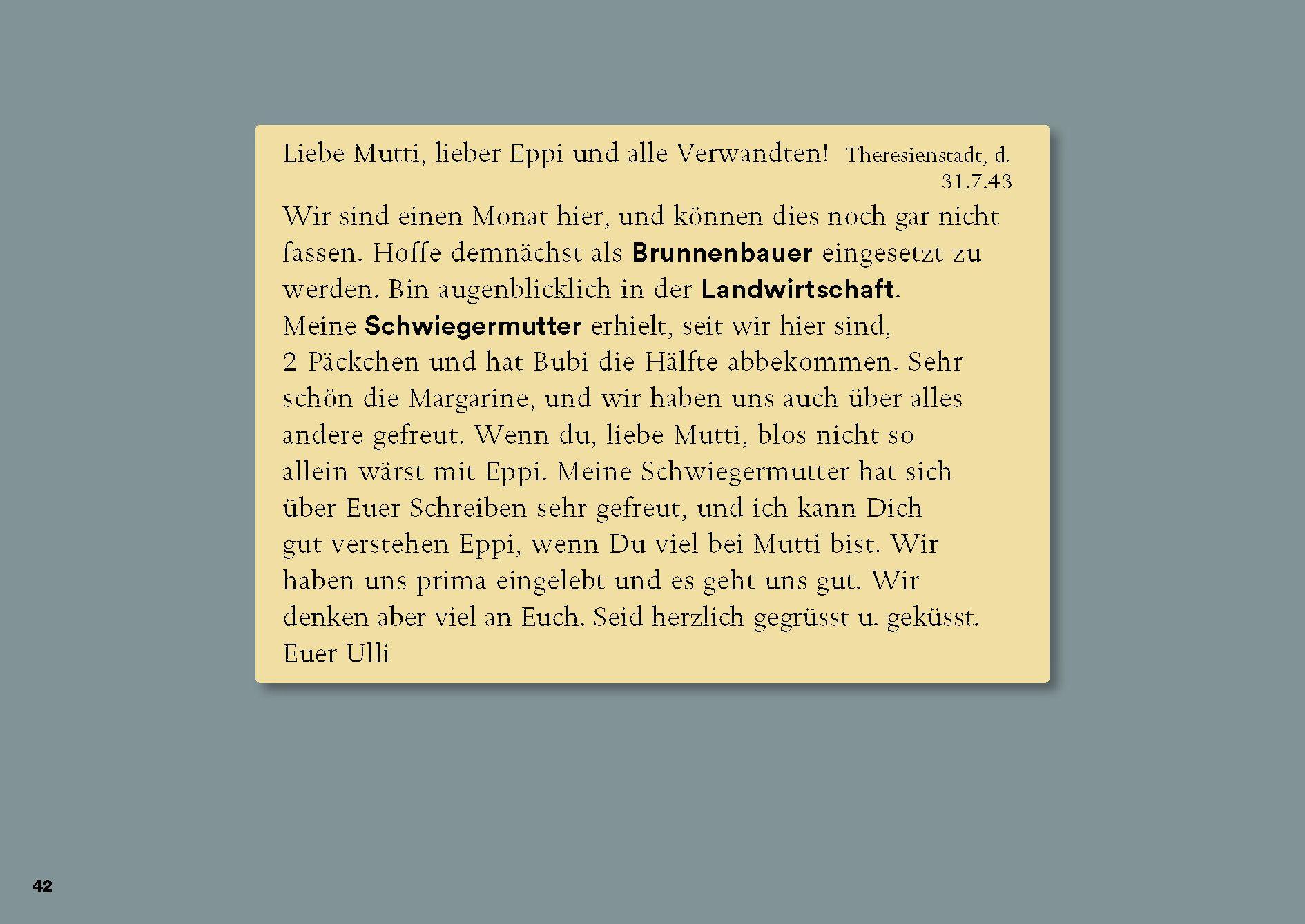 Beispielinhalt (Bild) "Liebe Mutti!" Postkarten aus Theresienstadt 1943-1944 mit künstlerischen Arbeiten von Inbar Chotzen