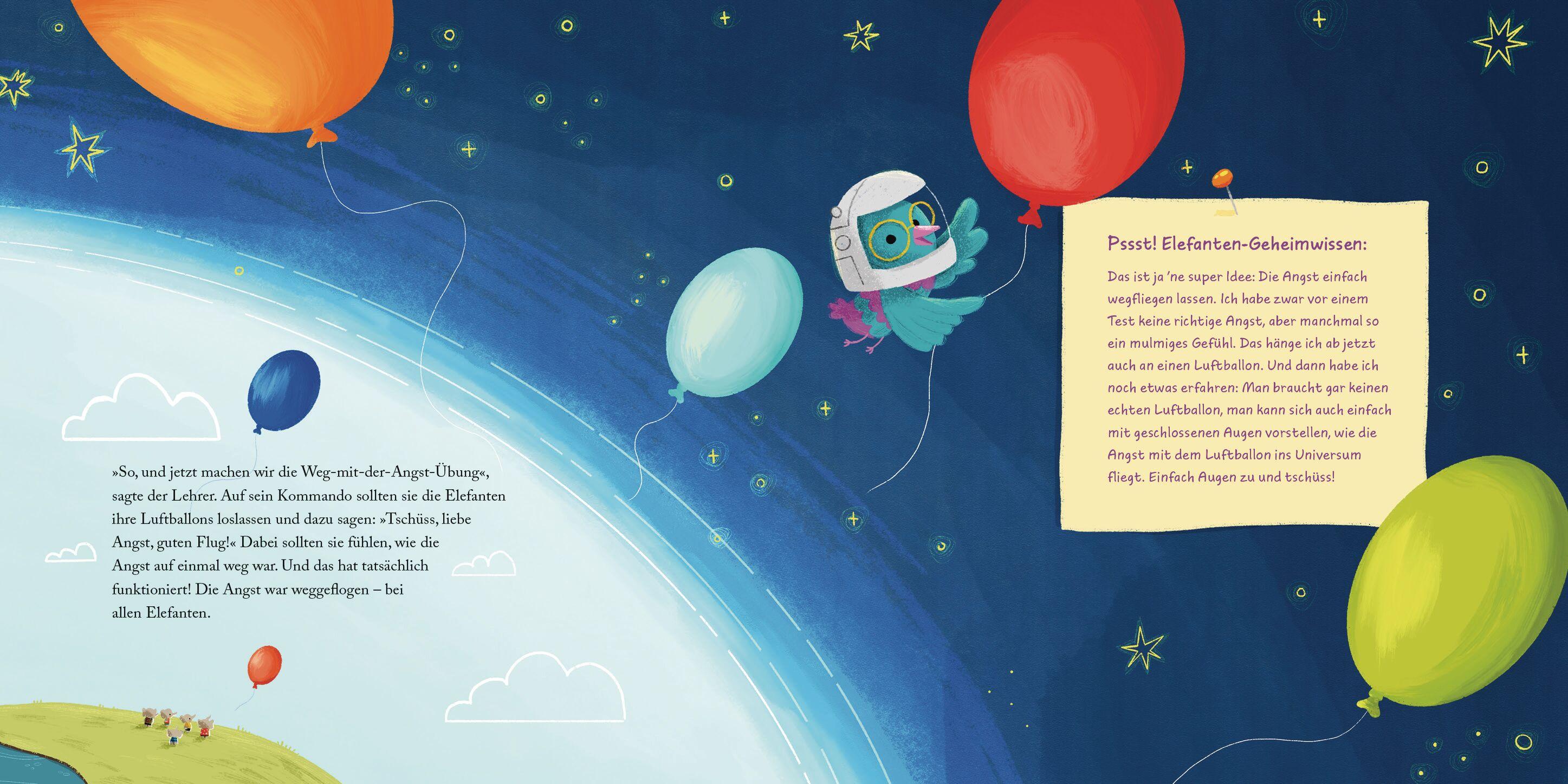 Beispielinhalt (Bild) Ich bring dir das Glück - Vom kleinen Elefanten und seinen Glücksgeheimnissen