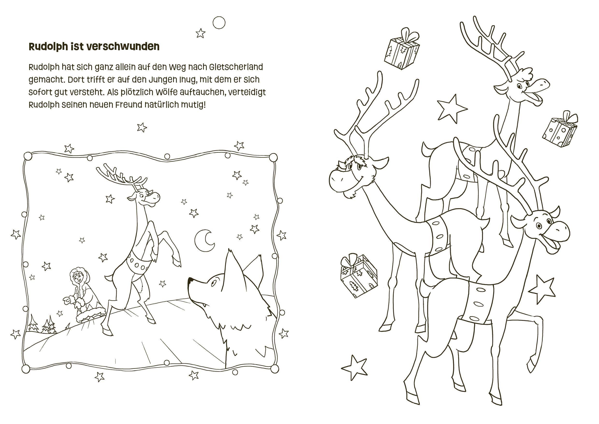 Beispielinhalt (Bild) Weihnachtsmann & Co. KG - Mein Malbuch