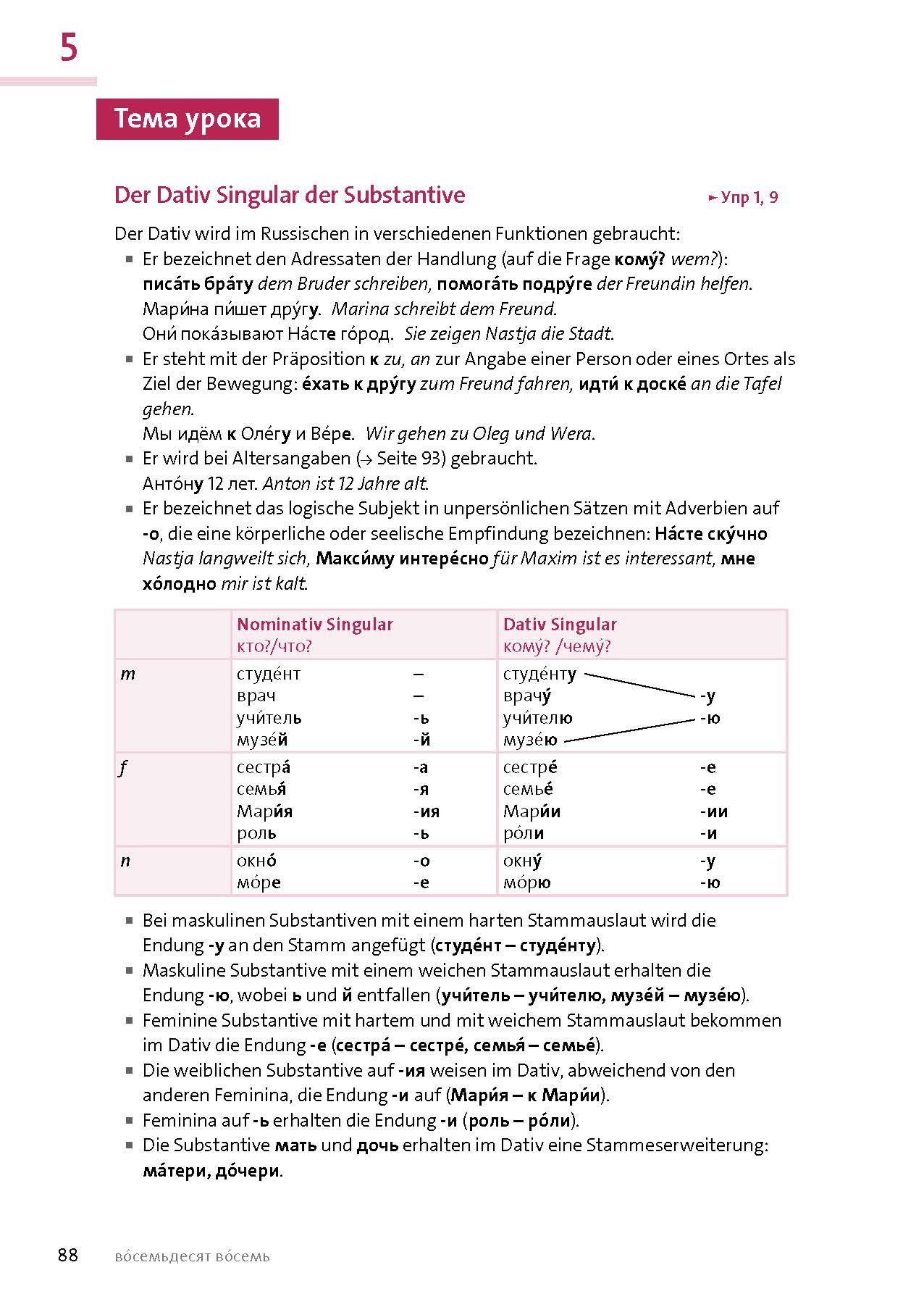 Beispielinhalt (Bild) Langenscheidt Russisch mit System